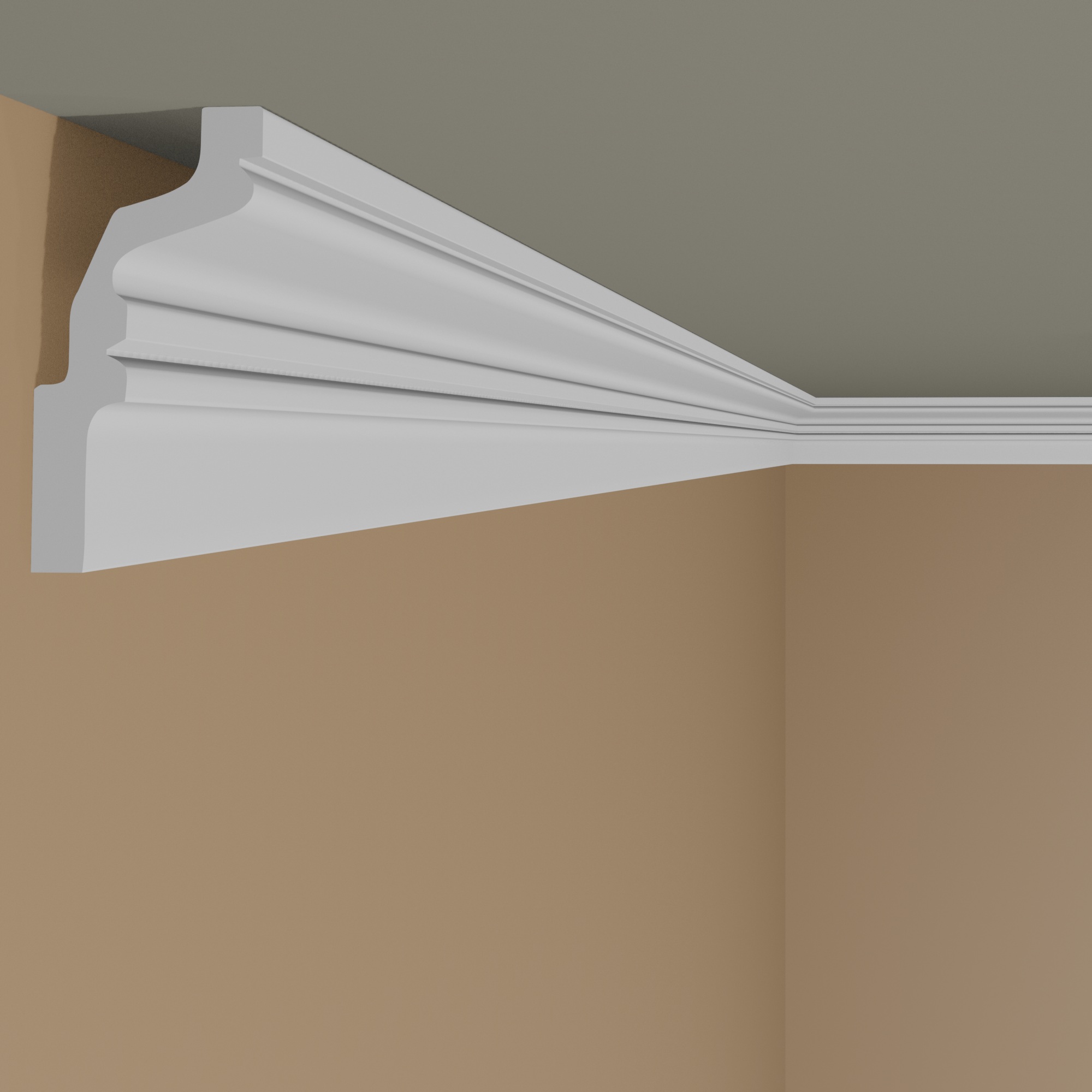 Moulure de plafond classique | 45 x 87 mm | polystyrène résistant à l'impact, à l'humidité 