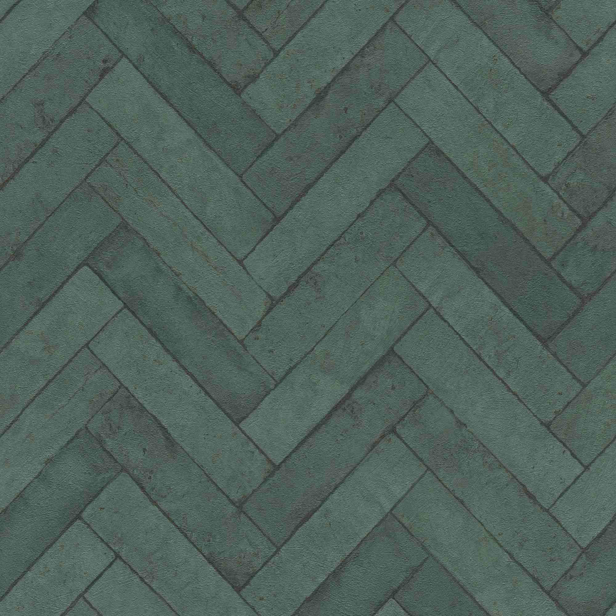 Rasch | Factory V | 499155 | Papier peint intissé | Industriel | 10.05 x 0.53 m | Vert 