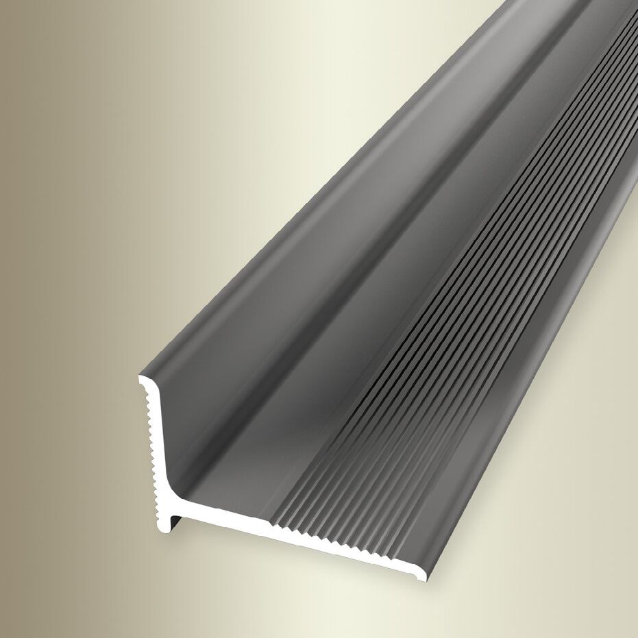 Profilé de finition | 21 x 15 x 2700 mm | Aluminium | Profilé métallique | Strié | Autoadhésif