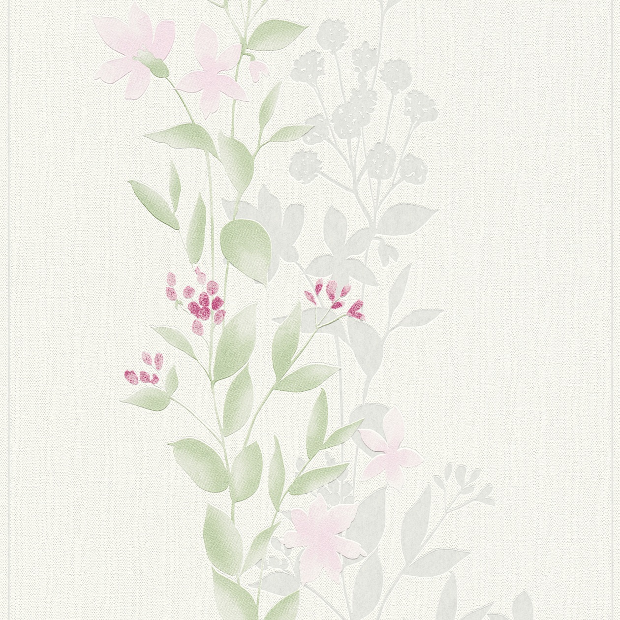 A.S. Creation Blooming | 372661 | papier peint intissé floral | 0.53 m x 10.05 m | blanc