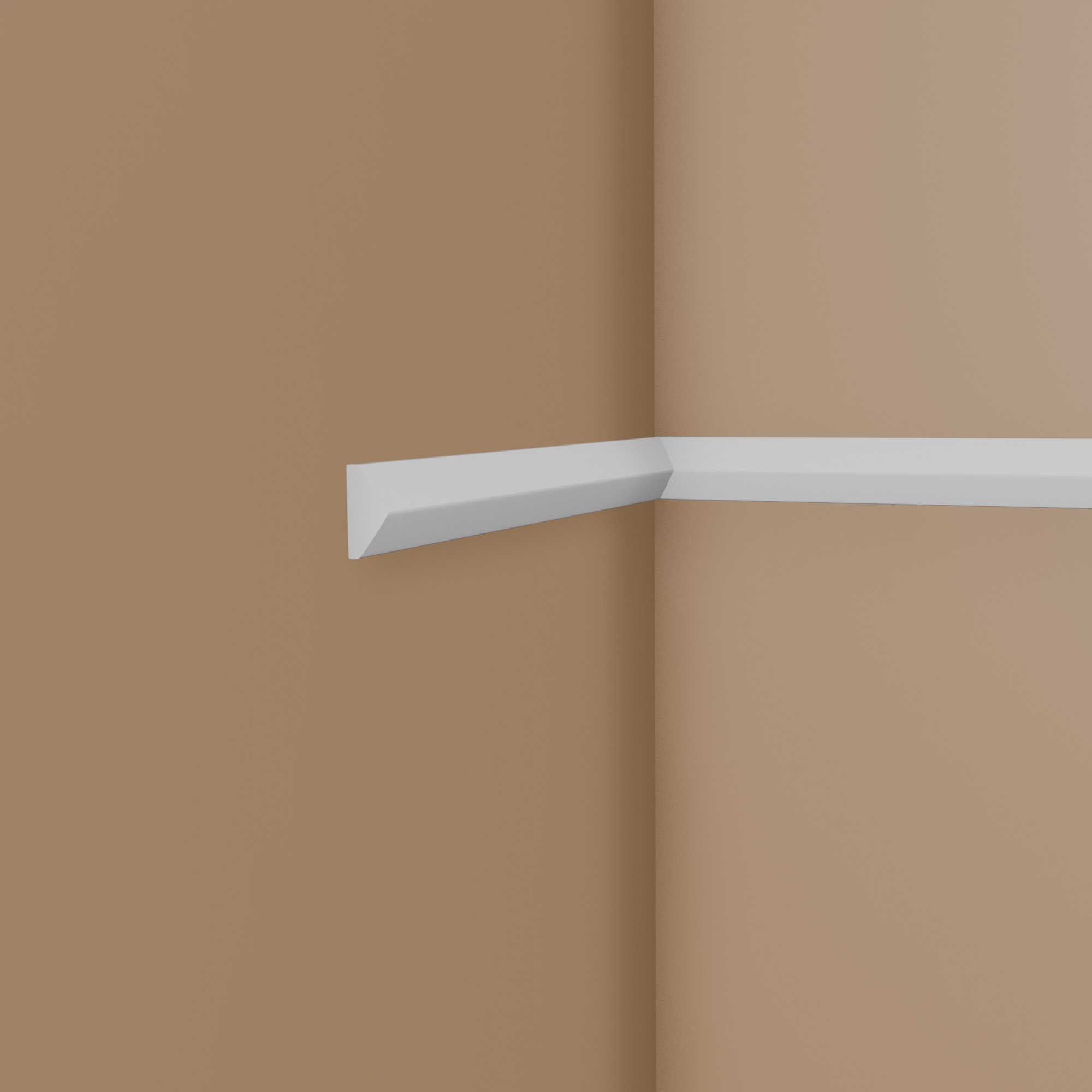 PROVISTON | Moulure décorative "RM023" | 19 x 40 x 2000 mm | Blanc | Cimaise | Décoration murale | De haute qualité