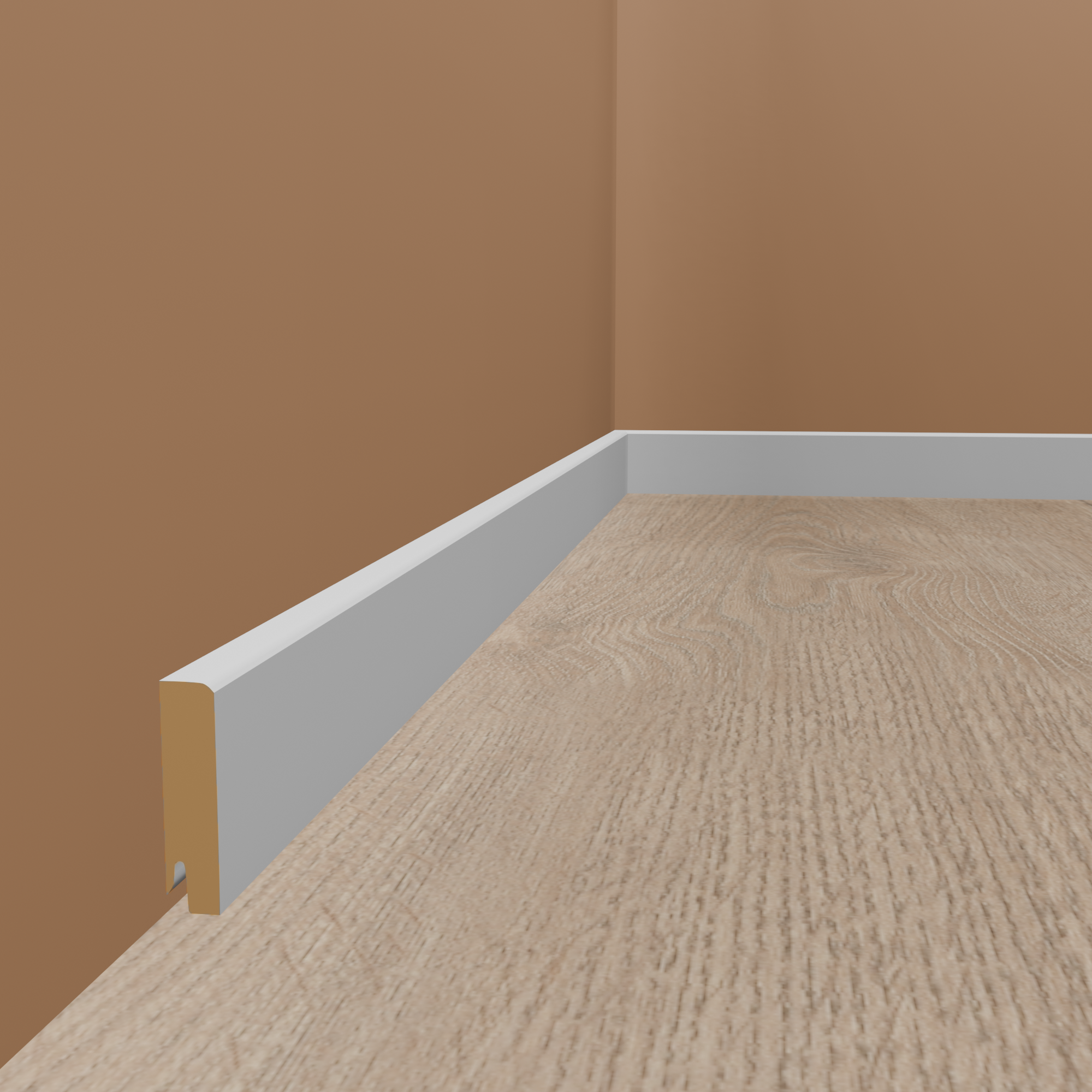 Plinthe "Lübeck" 16.61.31 Bois plaqué 16 x 60 x 2500 mm Blanc Plinthe PROVISTON