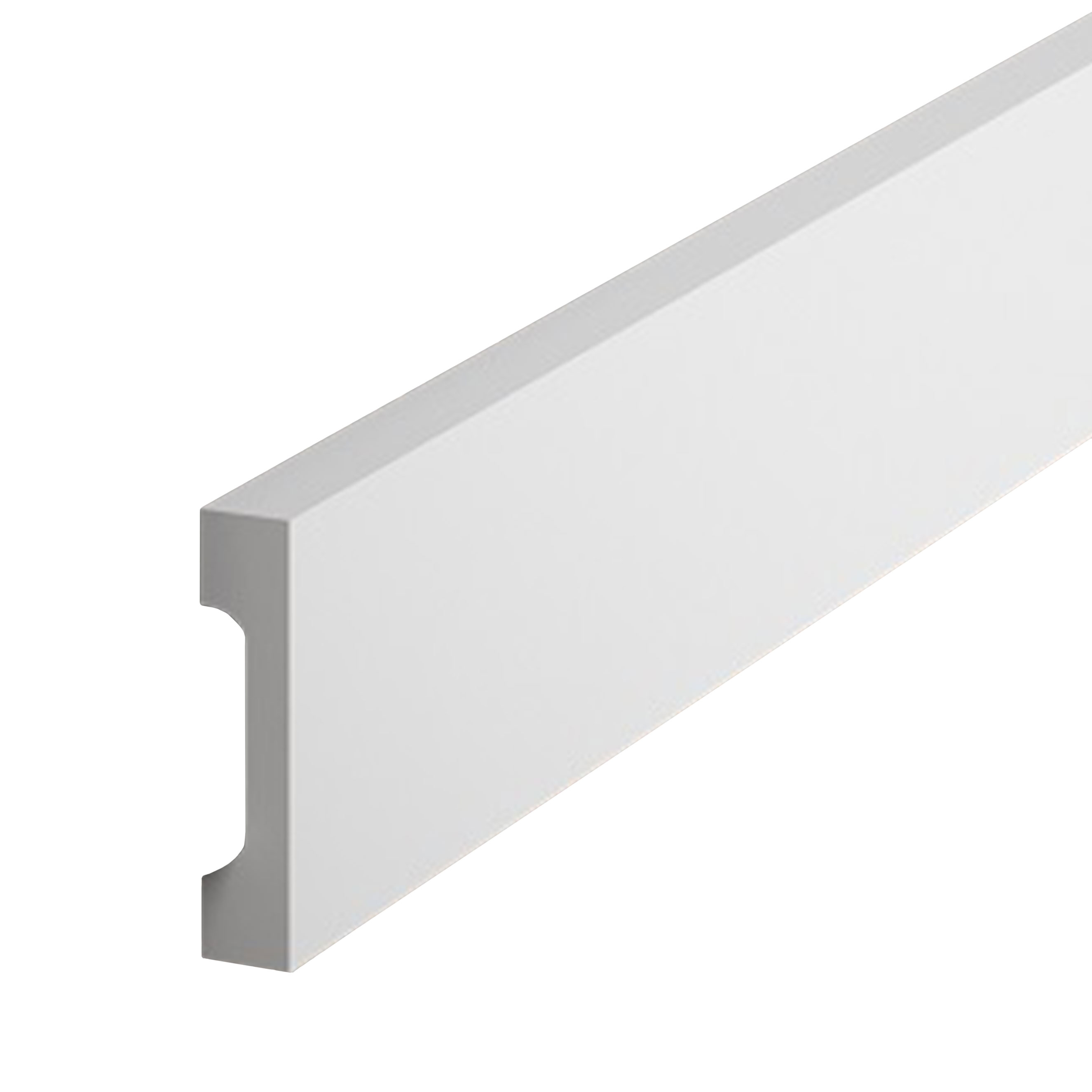 PROVISTON | Plinthe "NE359" en polystyrène PolyForce | 16 x 70 x 2000mm | Blanc | Plinthe Cache fils
