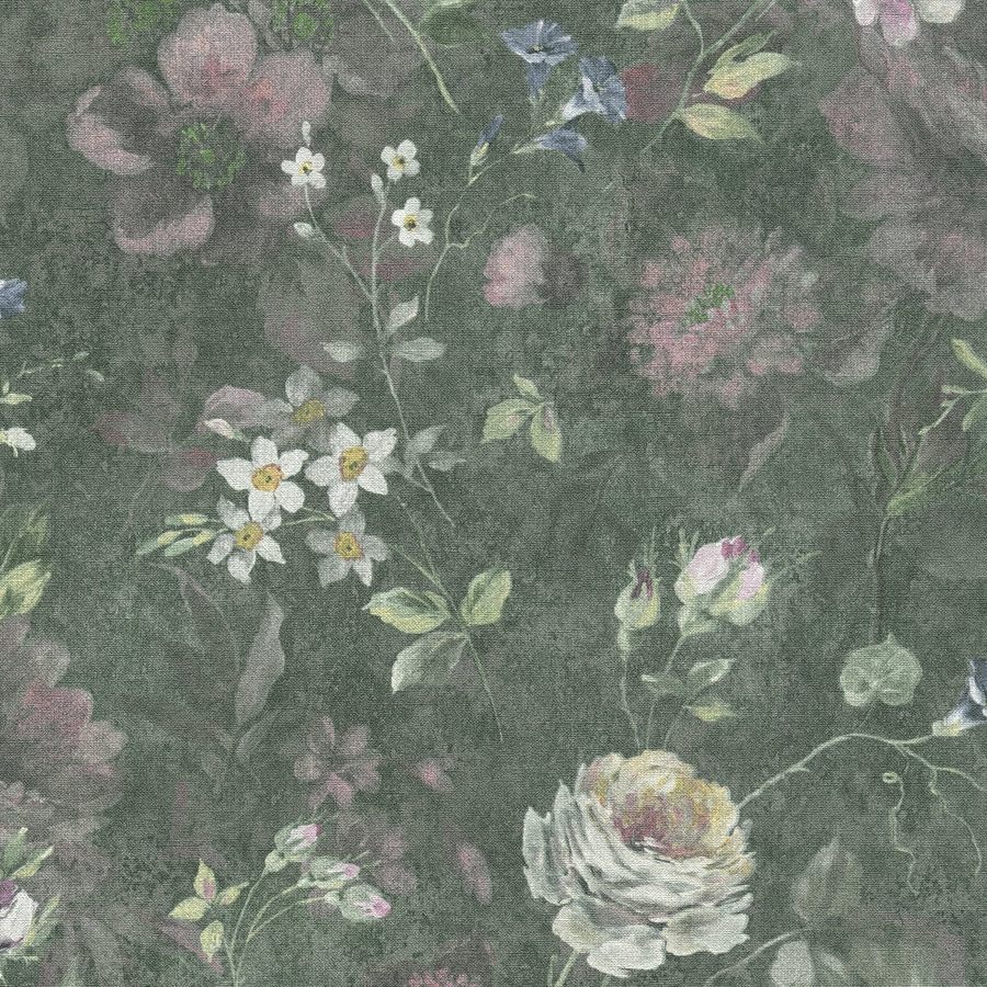 A.S. Creation | Natural Living | 386362 | Papier Peint Intissé | Floraux | 10.05 x 0.53 m | Vert