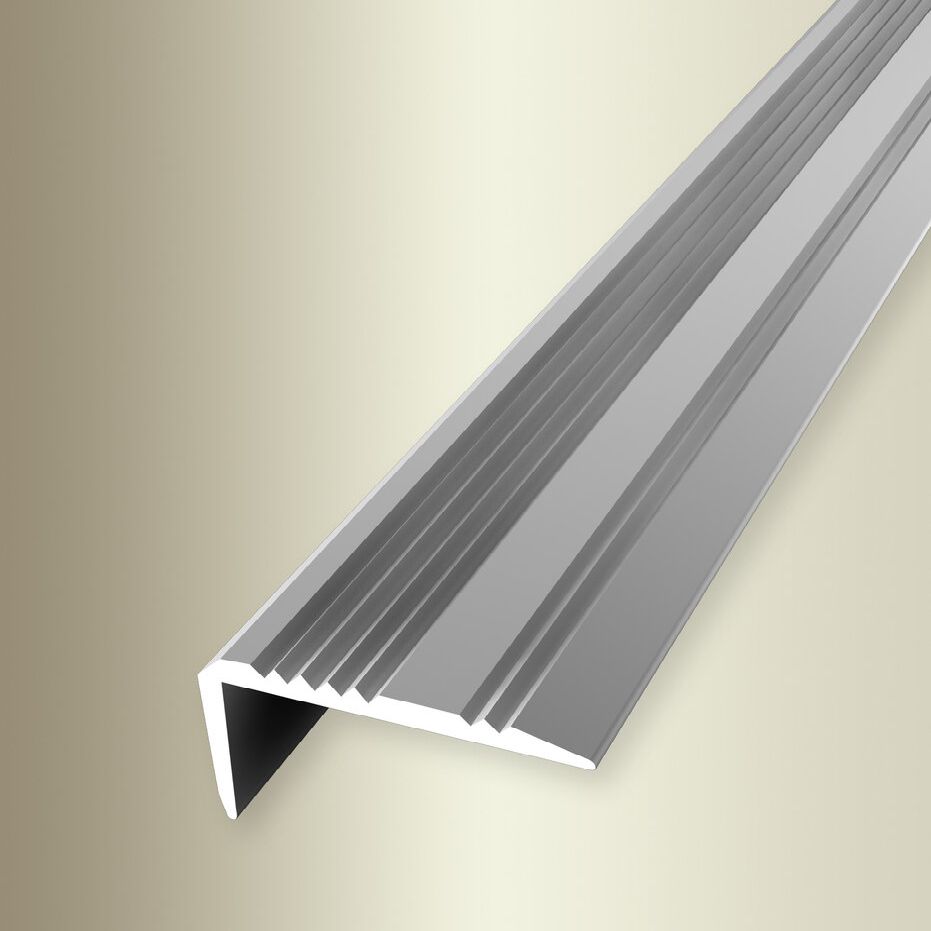 PROVISTON | Nez de marche | Largeur:43 mm | H:0 - 20 mm | Longueur:2500 mm | Alu anodisé | Strié