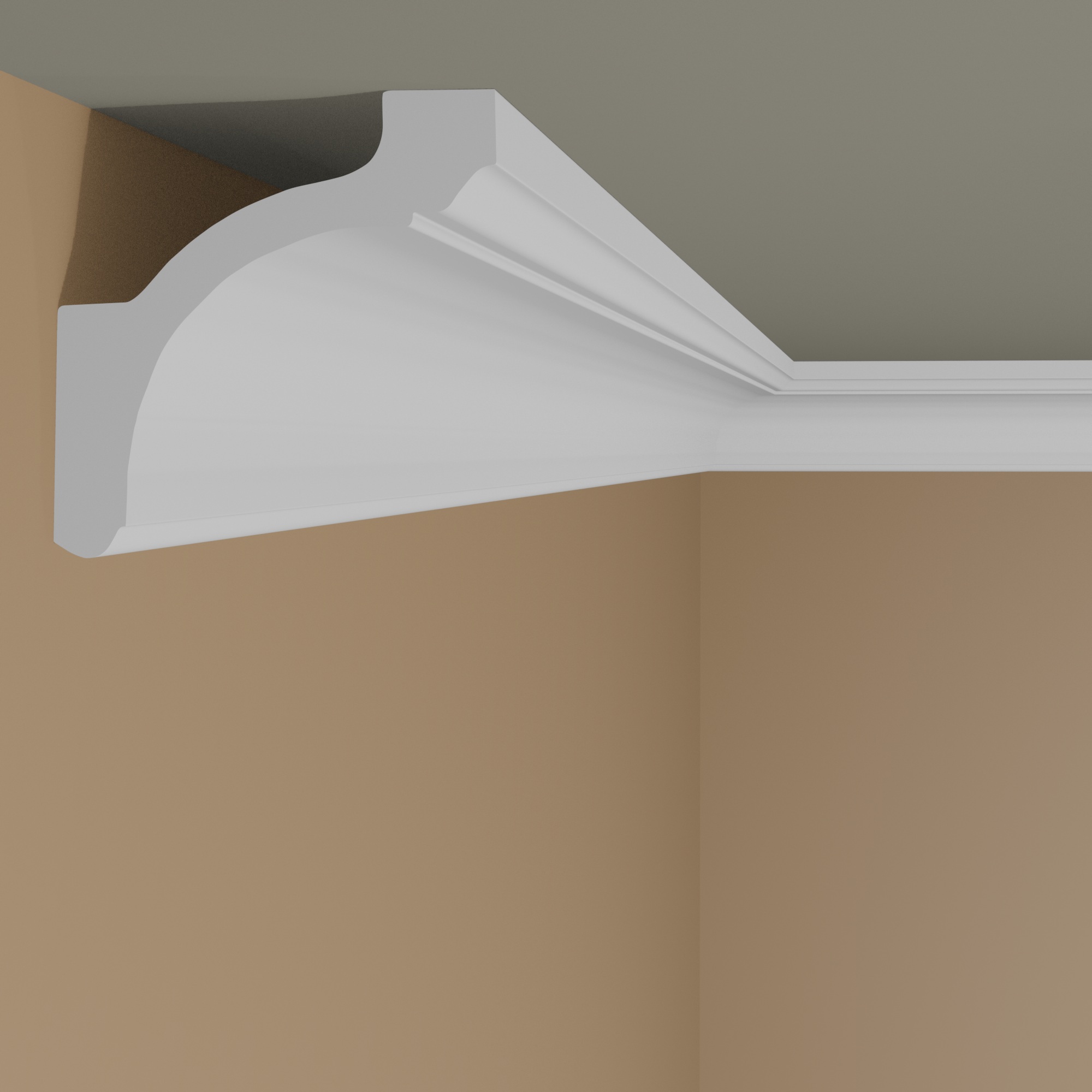Moulure LED d'époque NMC ARSTYL Z20 85 x 90 mm polyuréthane HD, résistant, éclairage indirect blanc