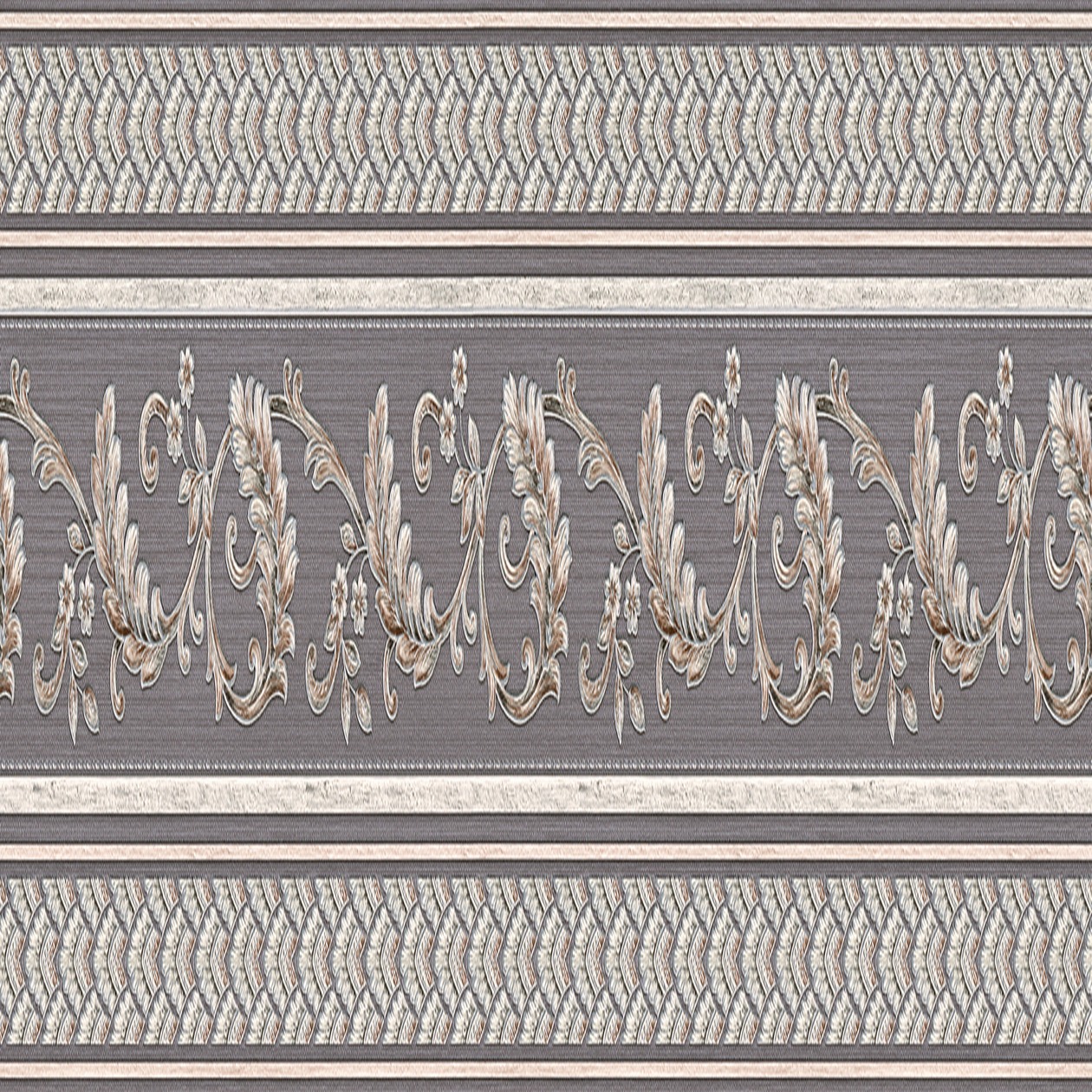 A.S. Creation Only Borders 10 | 367311 | papier peint intissé baroque | 0.17 m x 5 m | gris