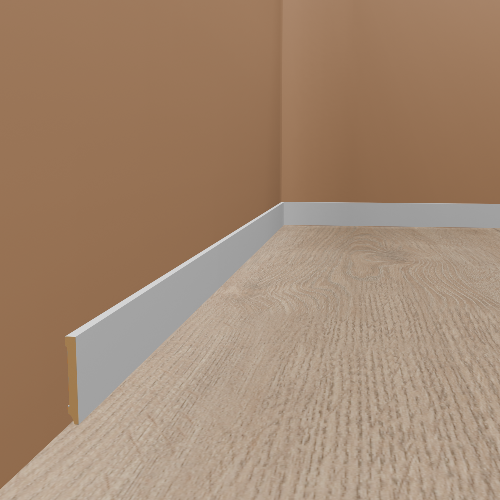 Plinthe Arêtes Vives 10 x 40 x 2500 mm MDF revêtu Blanc Classique PROVISTON