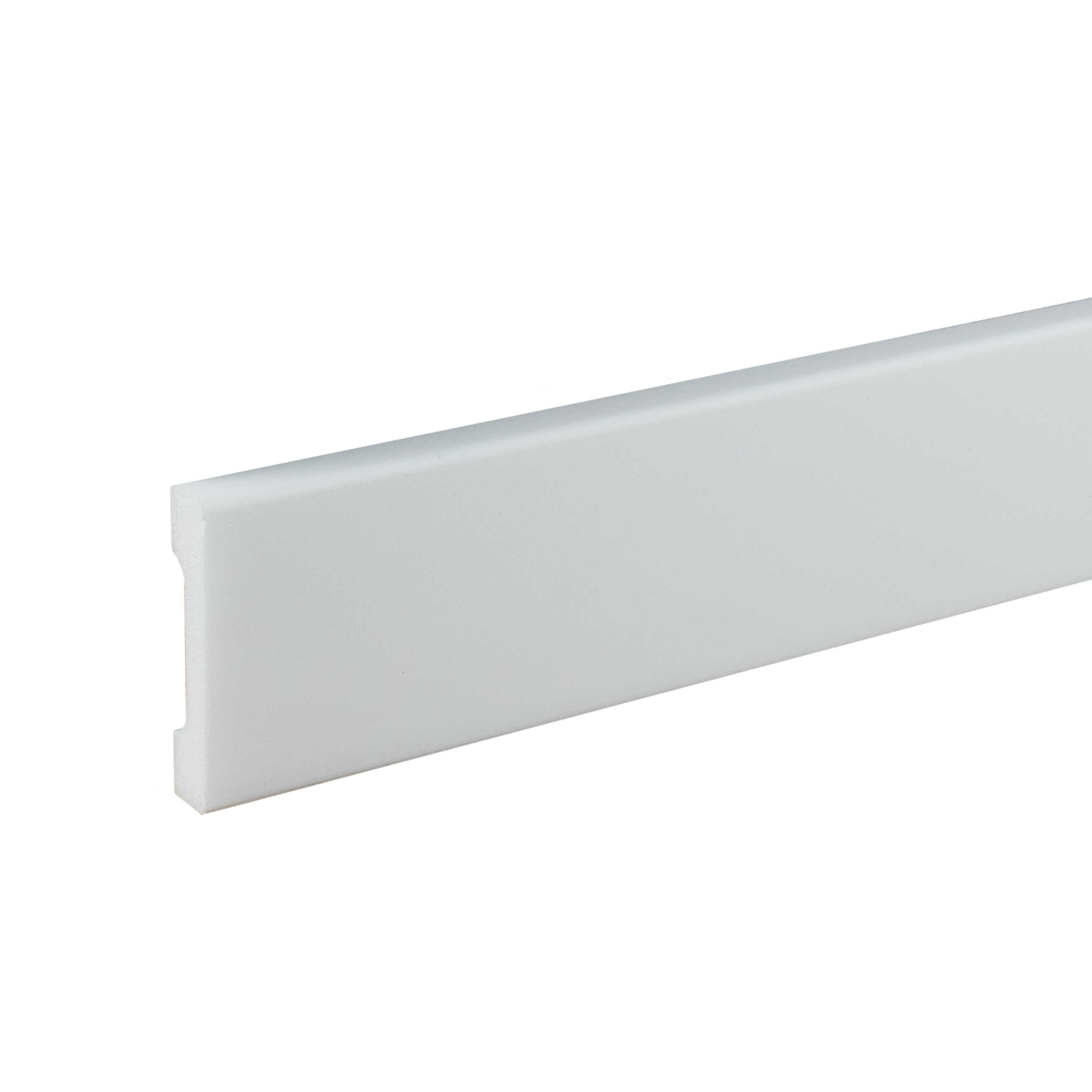 Cimaise murale sobre NMC WALLSTYL WD4 12 x 58 mm polystyrène résistant à l'impact blanc