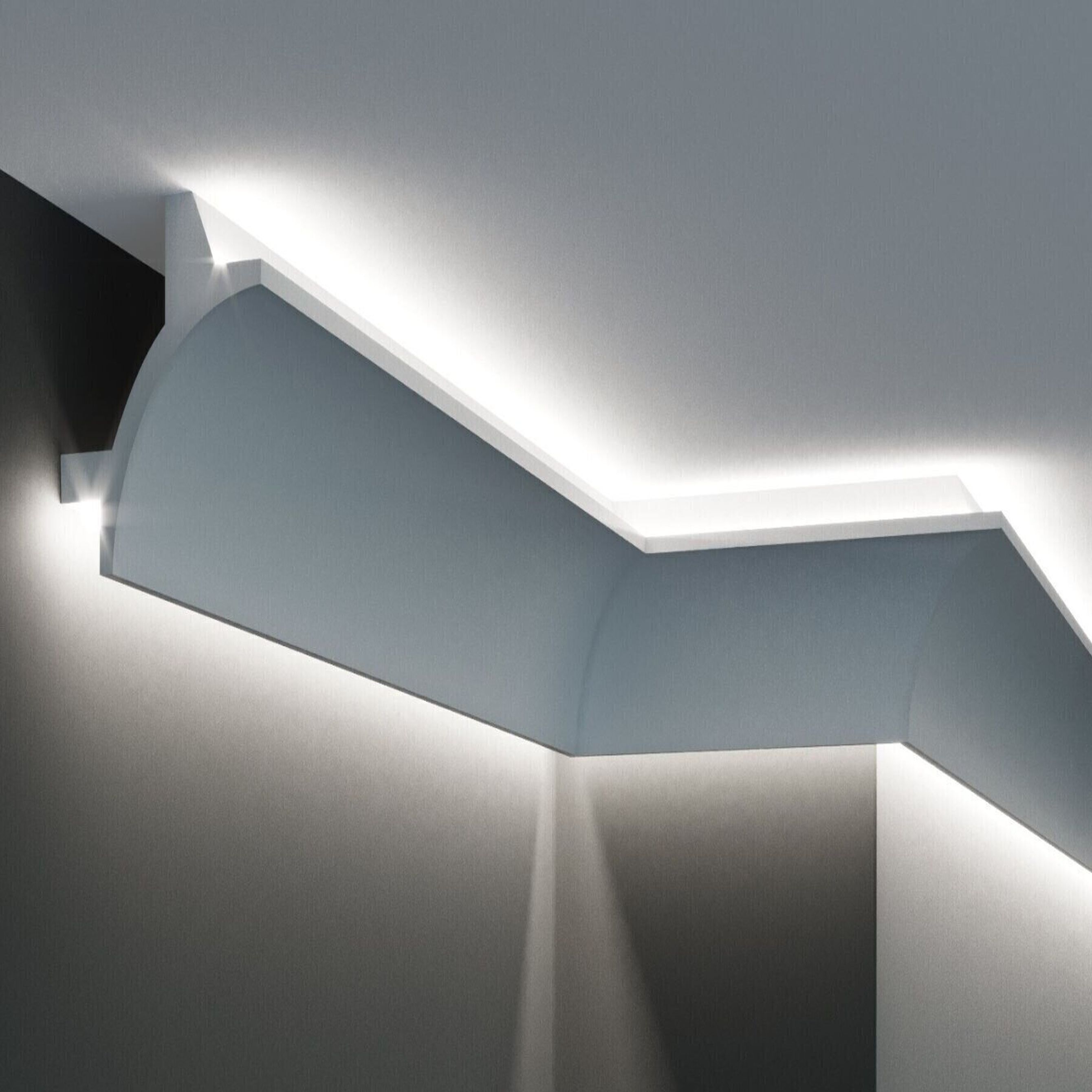 Angle intérieur de moulure LED KF703 en polyuréthane