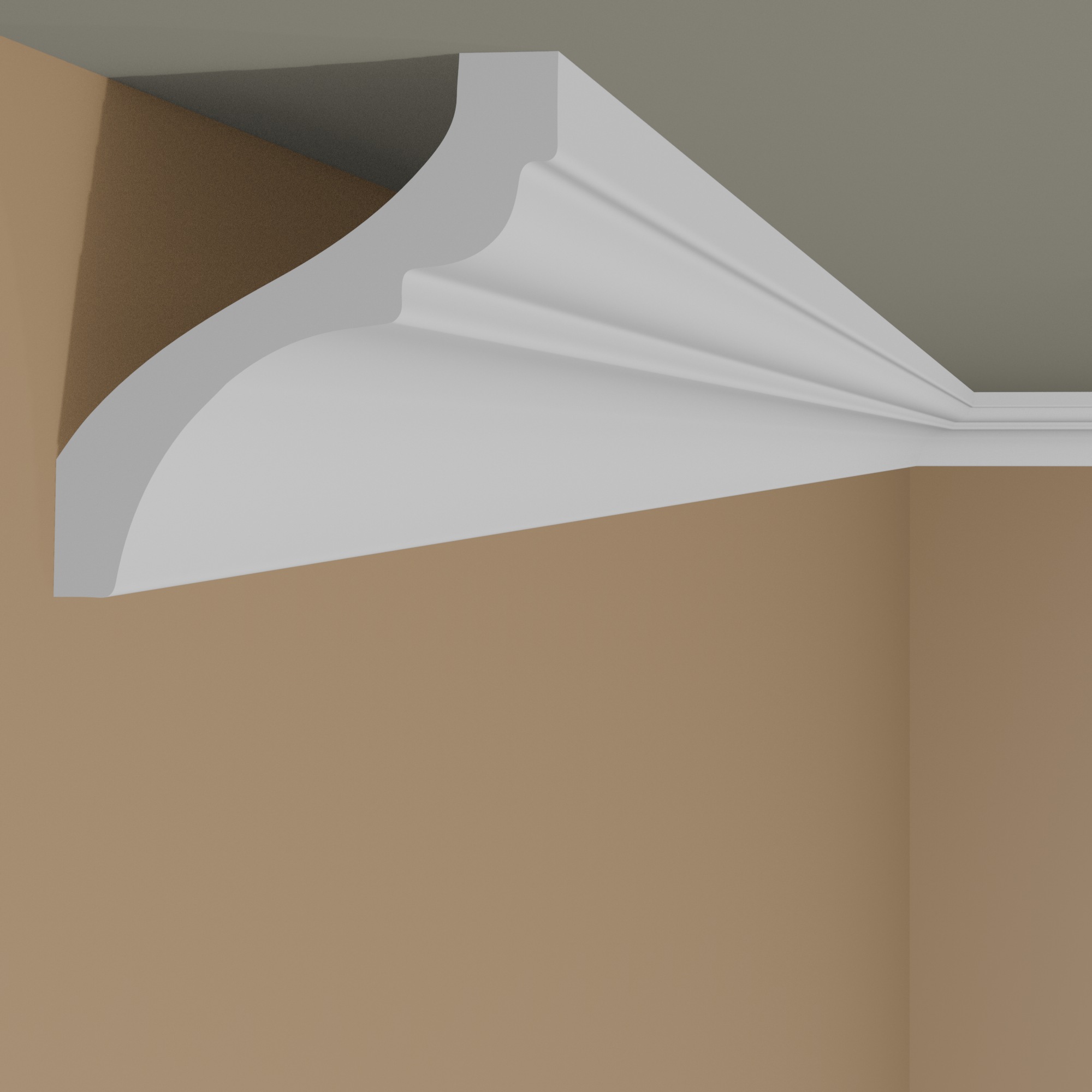 Moulure de plafond tendance | 75 x 75 mm | polystyrène 
