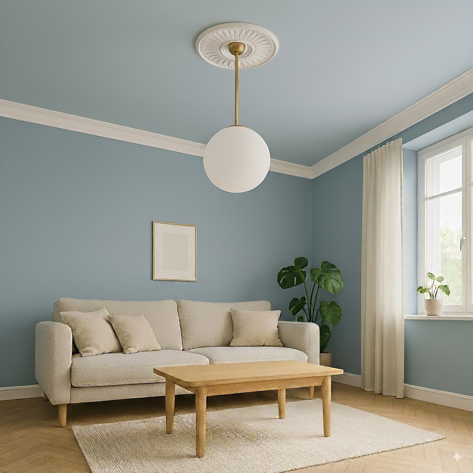 PROVISTON | Gips Rosette Cardiff | Echter Gipsstuck | Ø36cm | Stuckrosette PROVISTON | Gips Rosette Cardiff | Echter Gipsstuck | Ø36cm | Stuckrosette