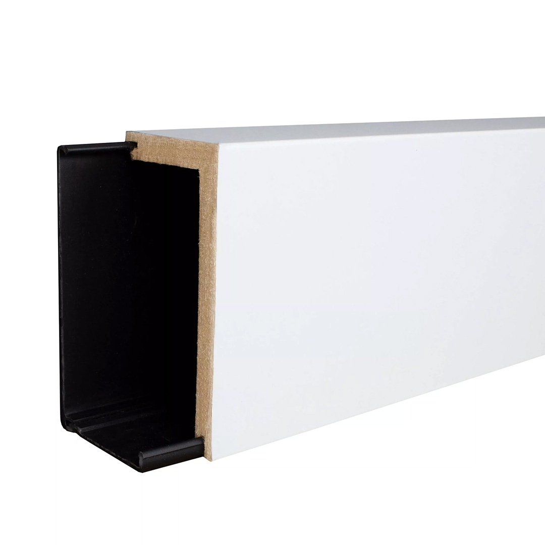 Cache Tuyaux | Plinthe de recouvrement | | 41 x 91 x 2400 mm | MDF revêtu blanc