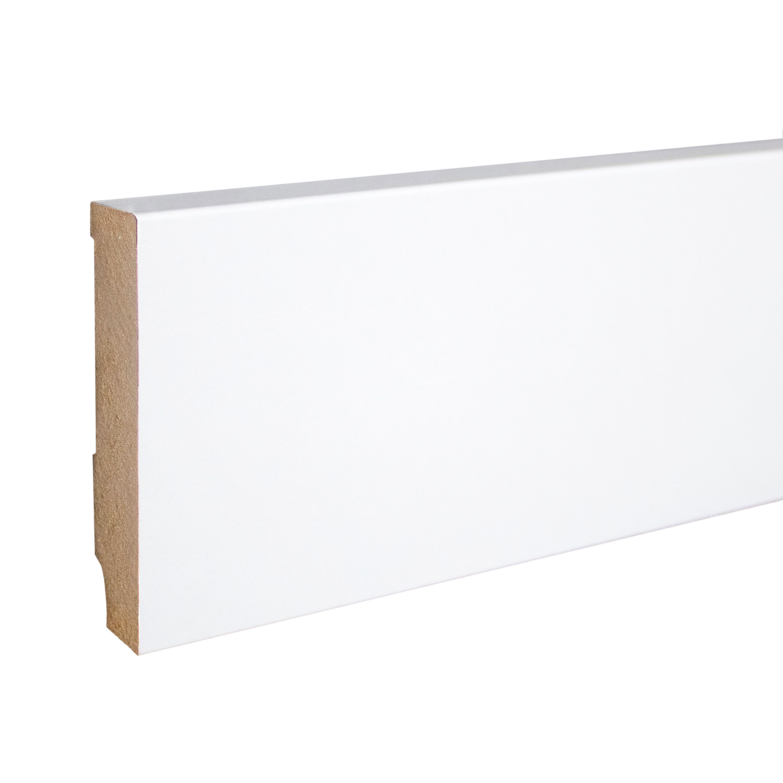 Plinthe "Celle" 721.1680 MDF 16 x 80 x 2500 mm Blanc Arêtes Vives PROVISTON