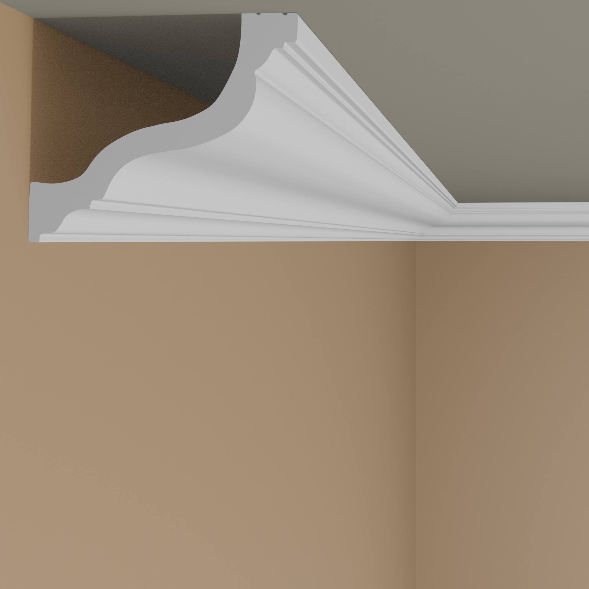 Moulure de plafond intemporelle NMC WALLSTYL WT10 80 x 80 mm polystyrène résistant à l'impact blanc