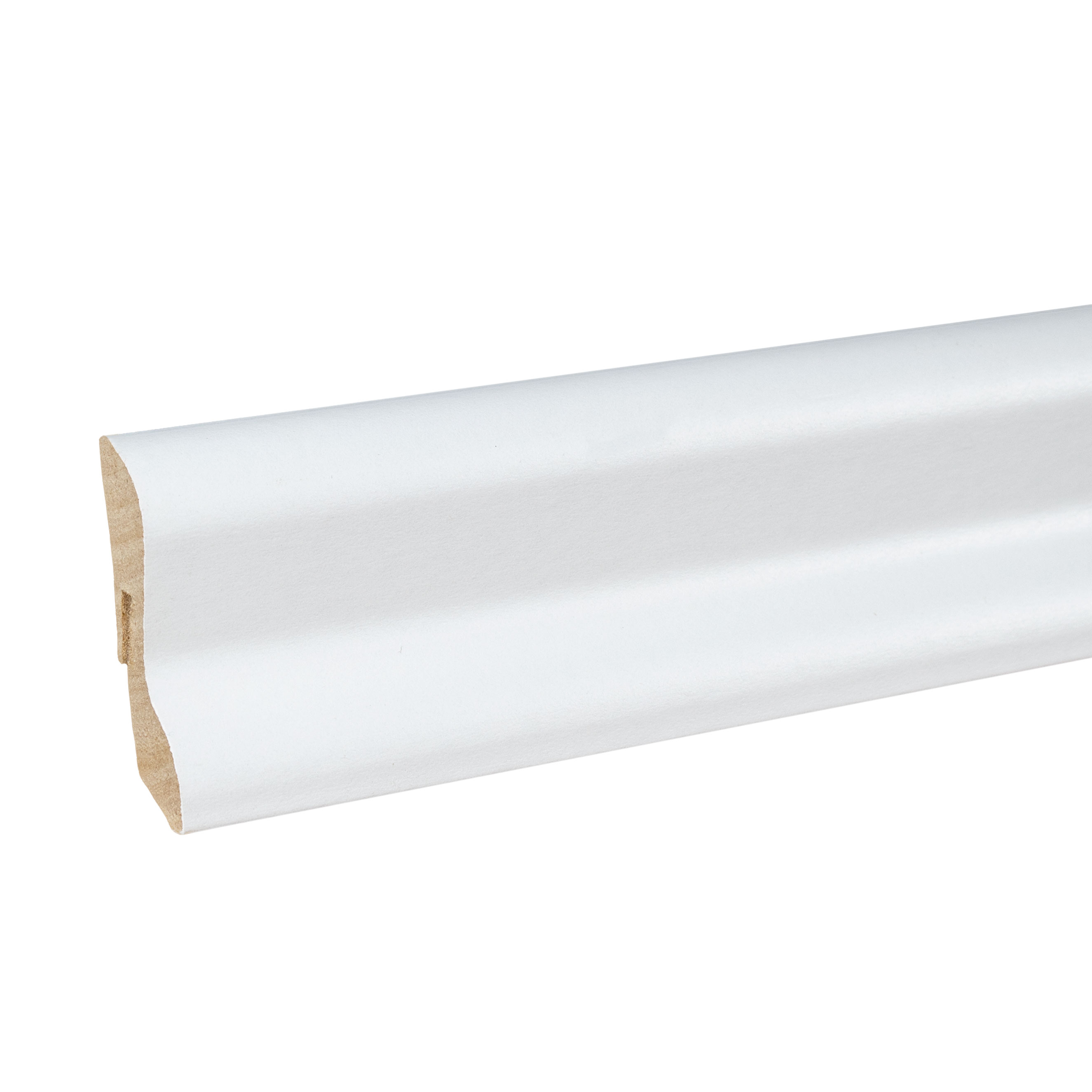 Kosche | Plinthes | 73572 | 20 x 40 x 2500 mm | MDF laminé | Blanc uni | Courbes