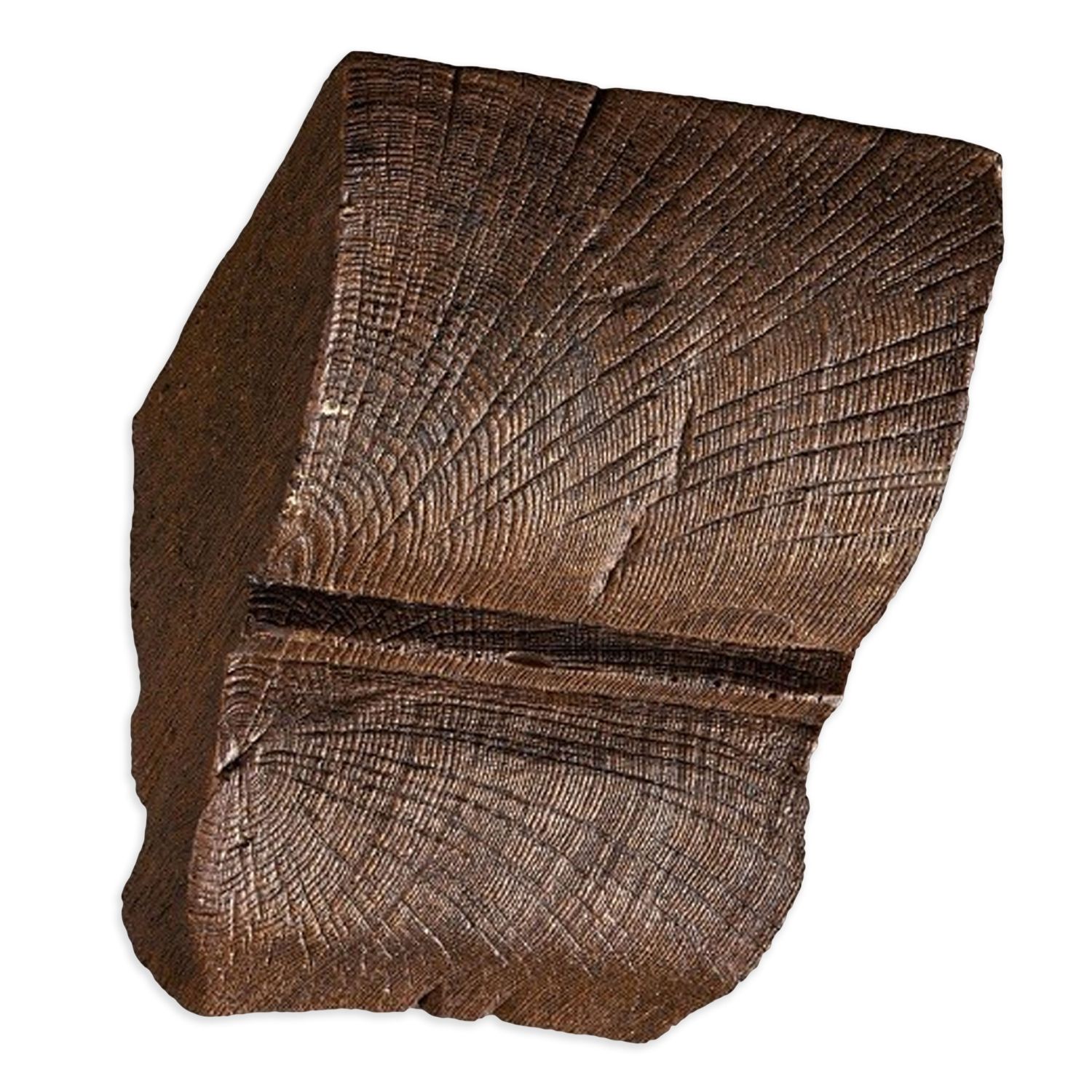 Wiesemann | Console | PU | 200 x 130 mm | Chêne foncé | Poutre imitation bois | Haute densité