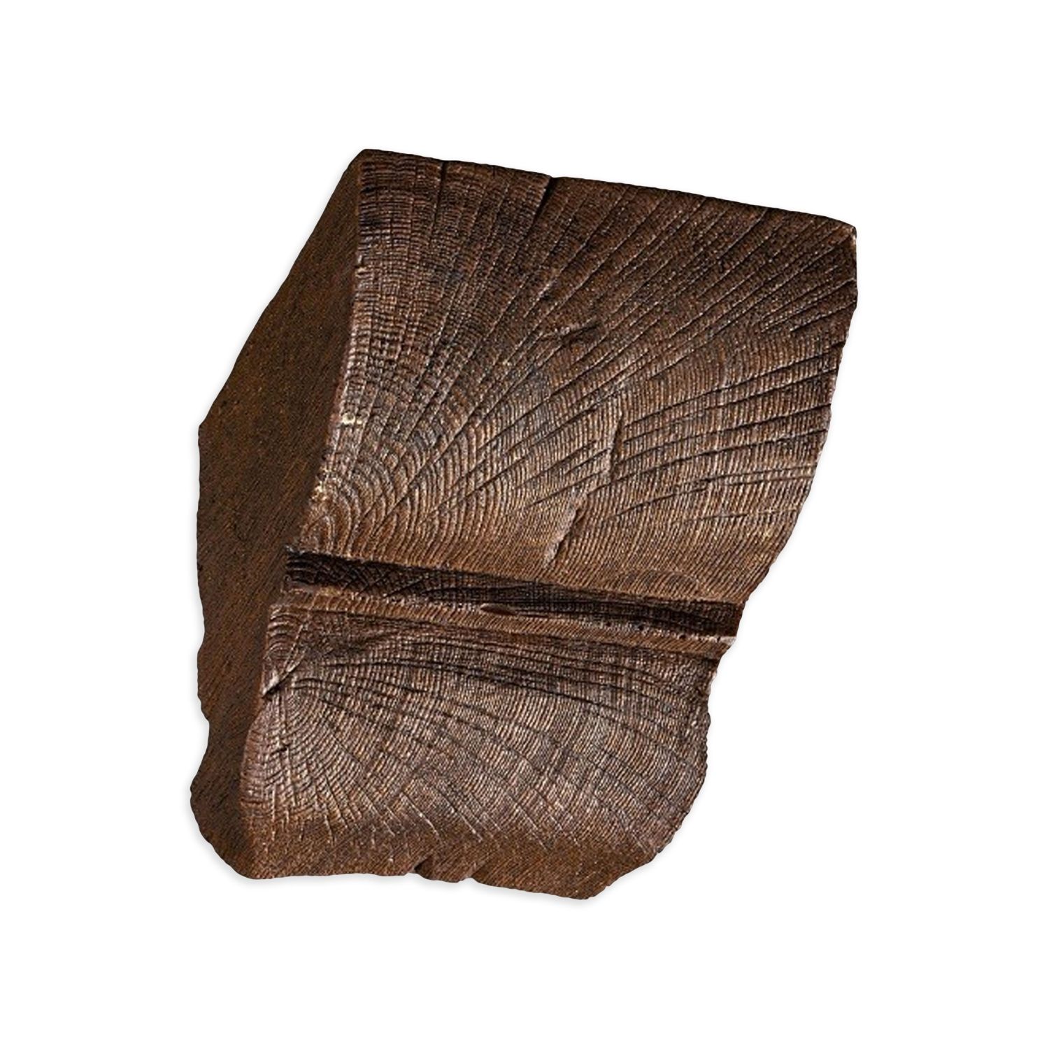 Wiesemann | Console | PU | 90 x 60 mm | Chêne foncé | Poutre imitation bois | Haute densité