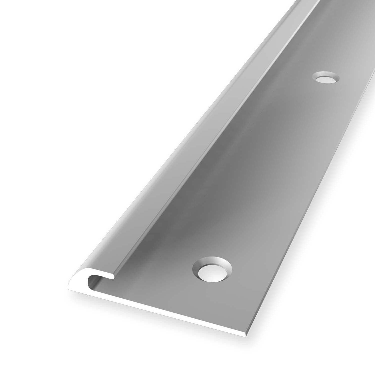 Profilé de finition 5.2 x 28 x 2500 mm Aluminium Profilé d'arrêt Lisse Argent Küberit