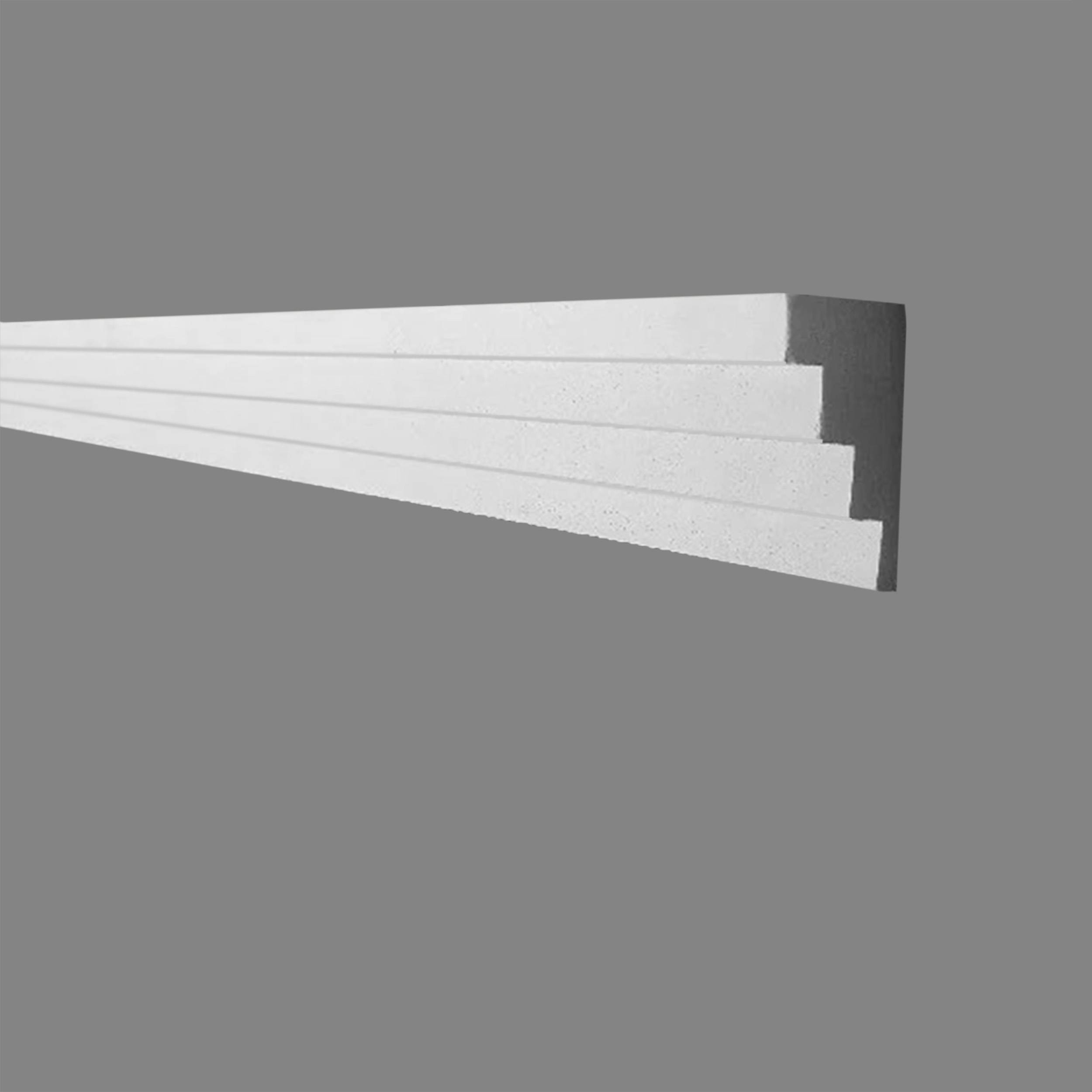 PROVISTON | Gipsleiste Hamburg | Echter Gipsstuck | 40 x 60 x 1030 mm | Stuckleisten aus Gips