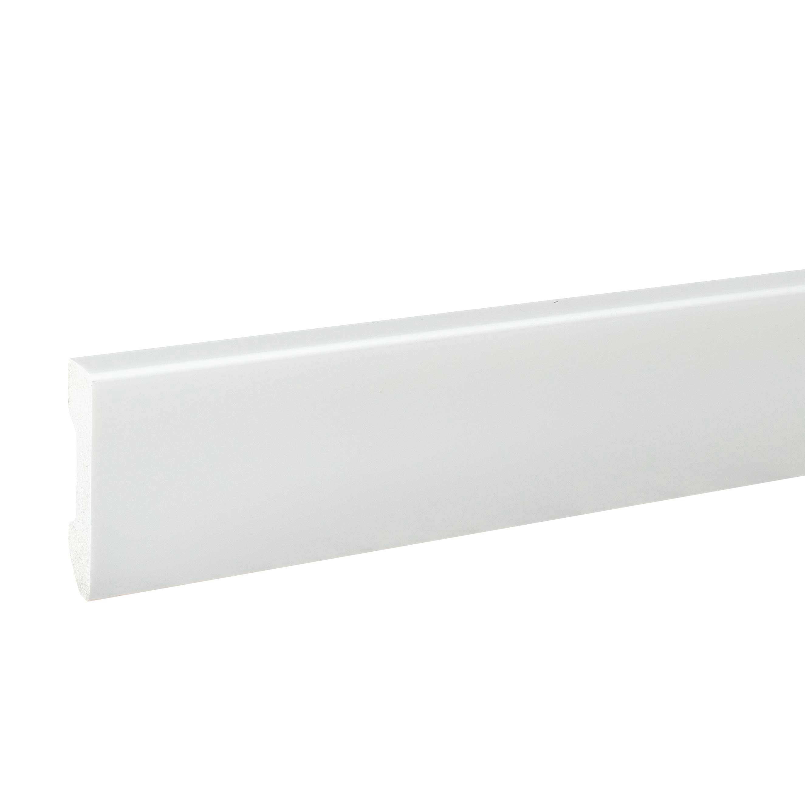 PROVISTON Plinthe plastique blanc | Plinthe moderne profil carré en différentes couleurs. Hauteurs