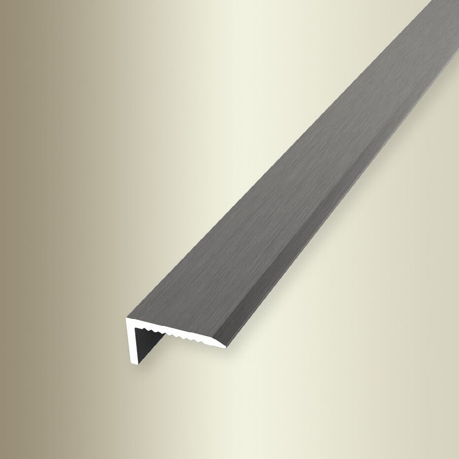 Nez de marche | 15 x 8.5 x 2700 mm | Aluminium | Lisse | Facile à plier | Non percé