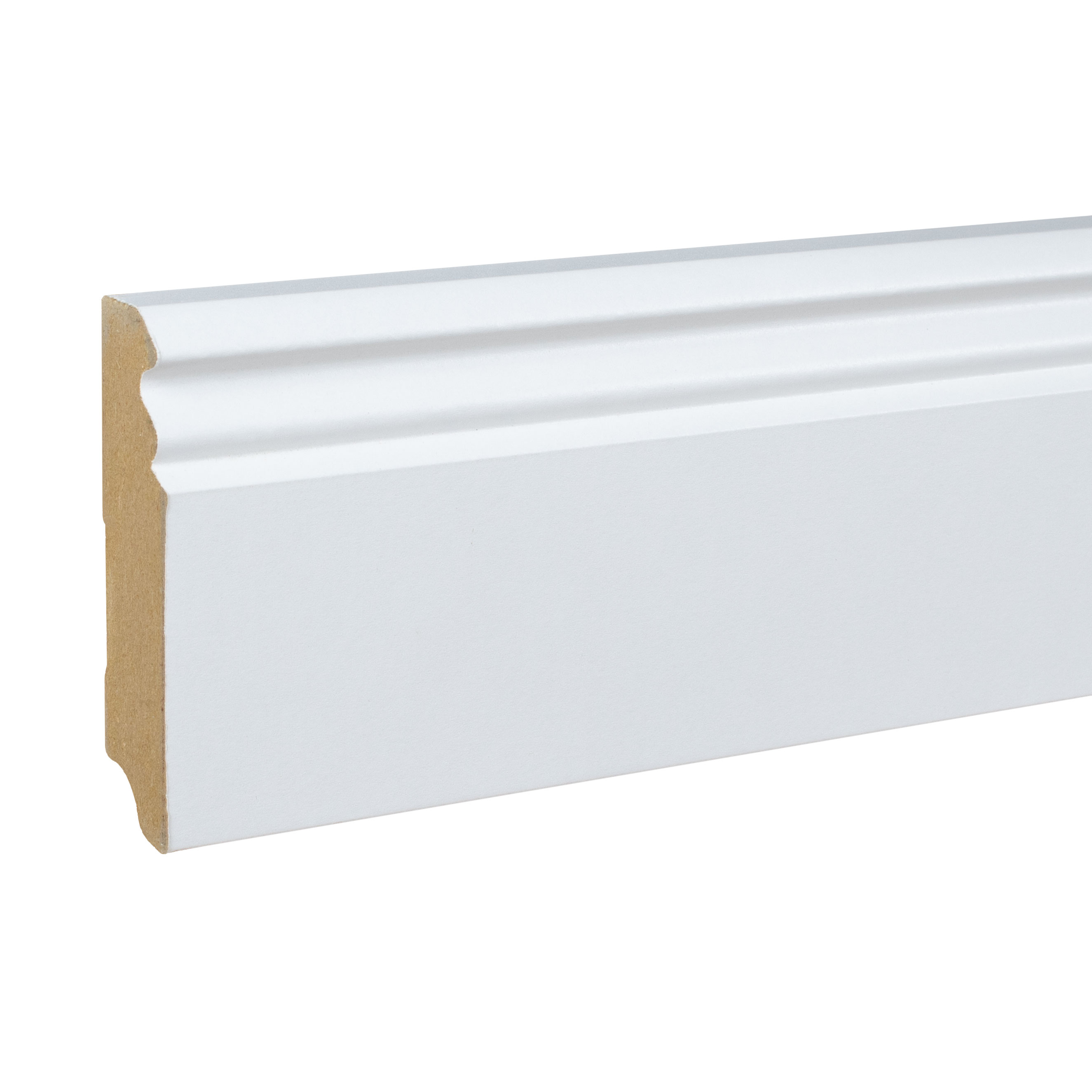 Plinthe "Essen" 719.080 MDF 19 x 80 x 2500 mm Blanc Plinthe Moulurée PROVISTON