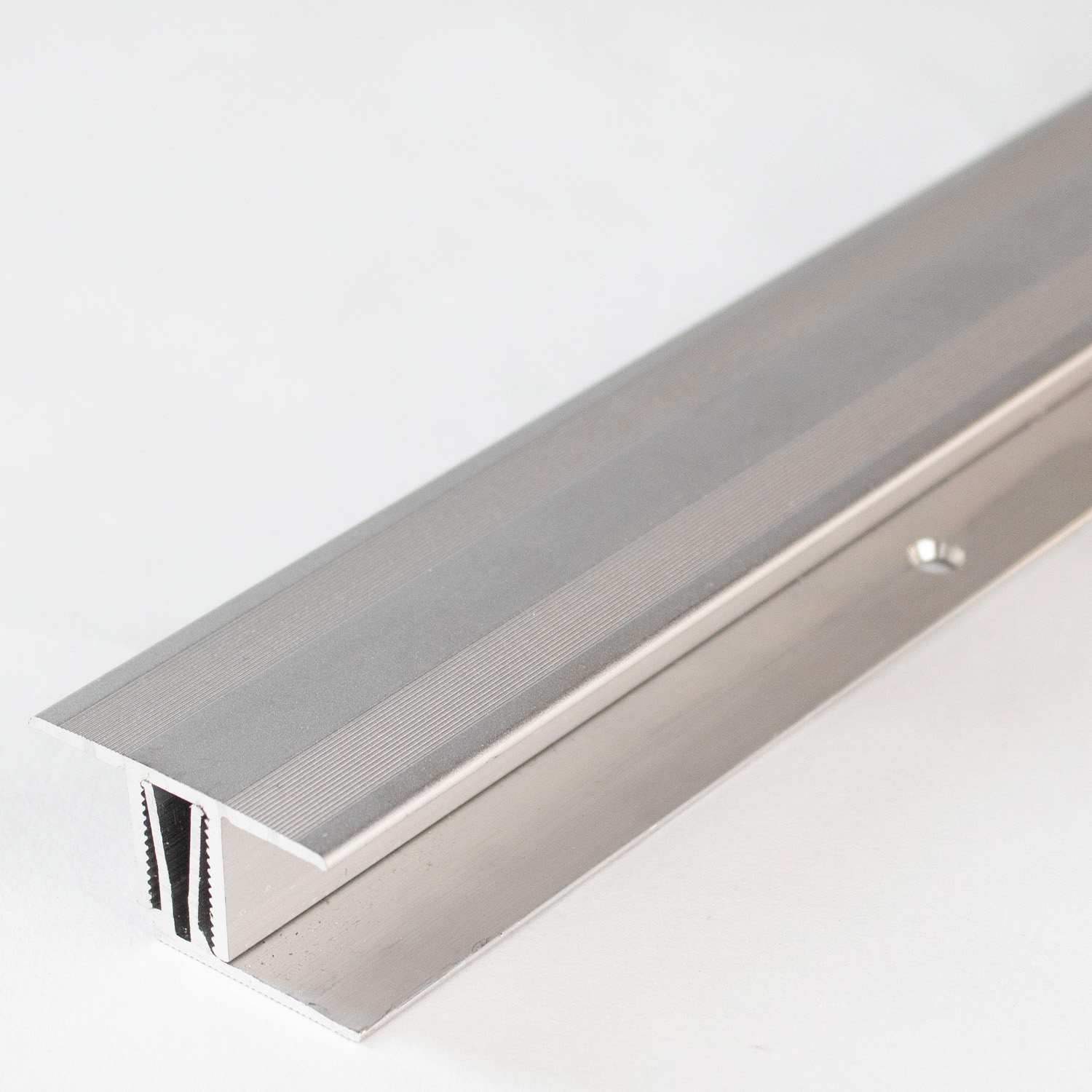 Barre de seuil à clipser pour sol stratifié/parquet | hauteur 15-24 mm | aluminium anodisé