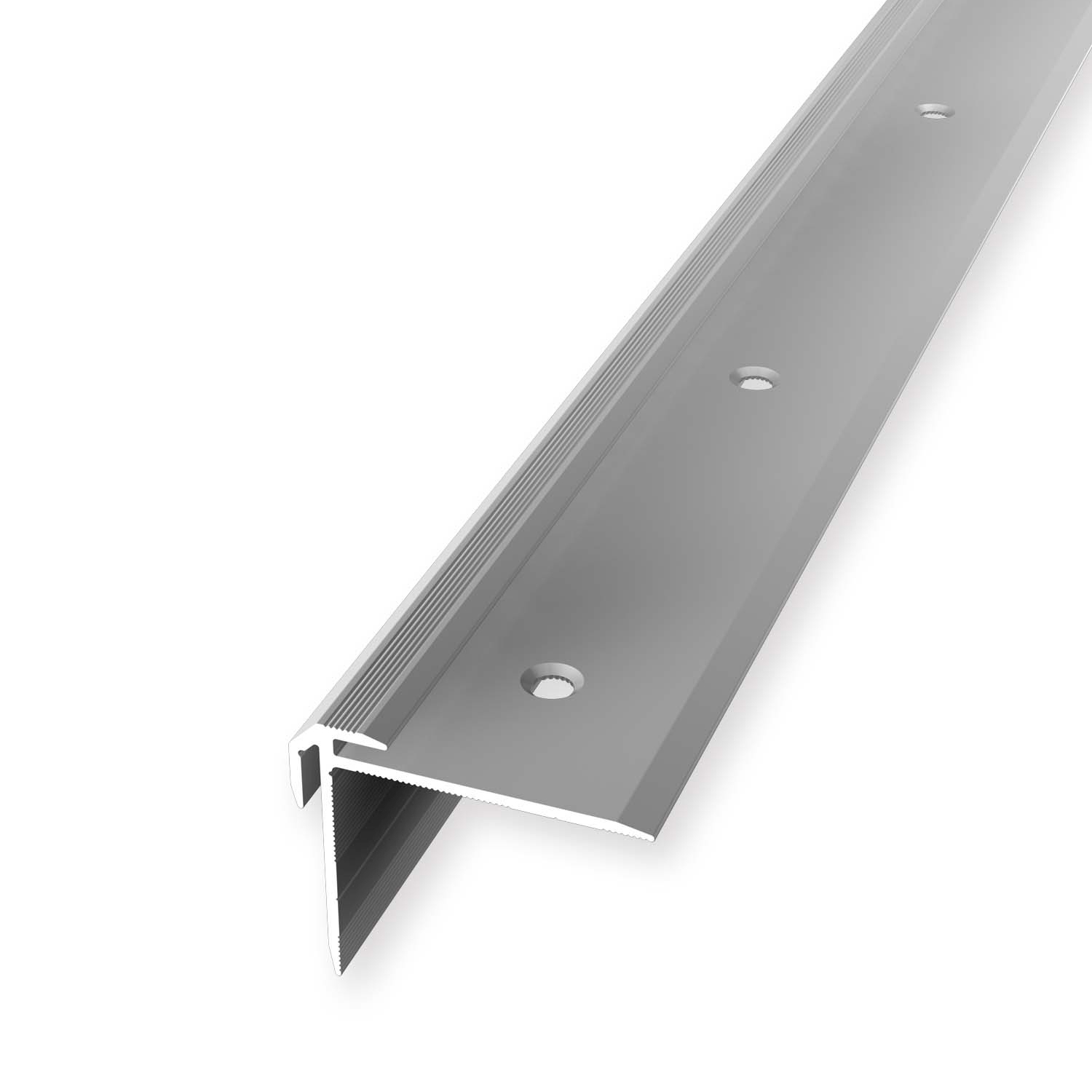 Nez de marche 30 x 38 x 2500 mm Aluminium Cornière striée Küberit