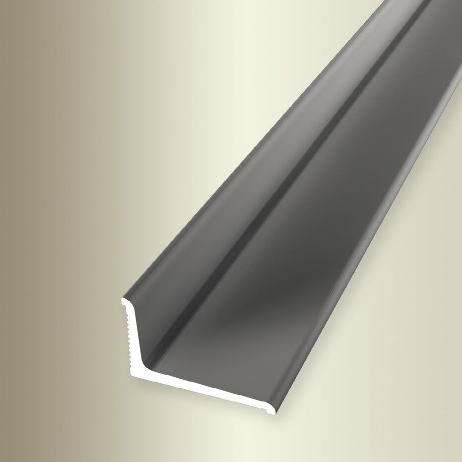 Profilé de finition | 18 x 12 x 2700 mm | Profilé en alu | Lisse | Inversible | Autoadhésif