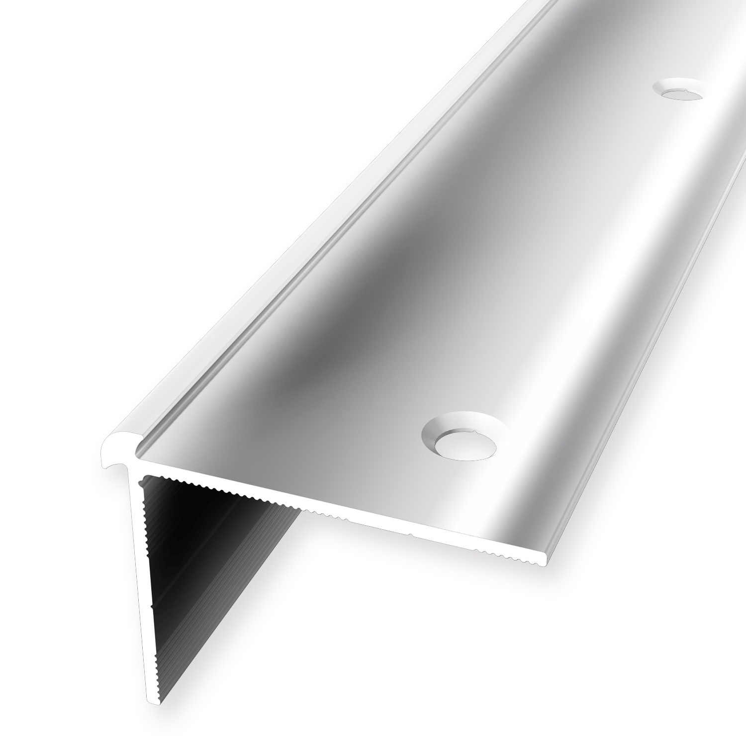 PROVISTON | Nez de marche | Largeur:39 mm | Hauteur:3 mm | Aluminium | Cornière escalier | A visser