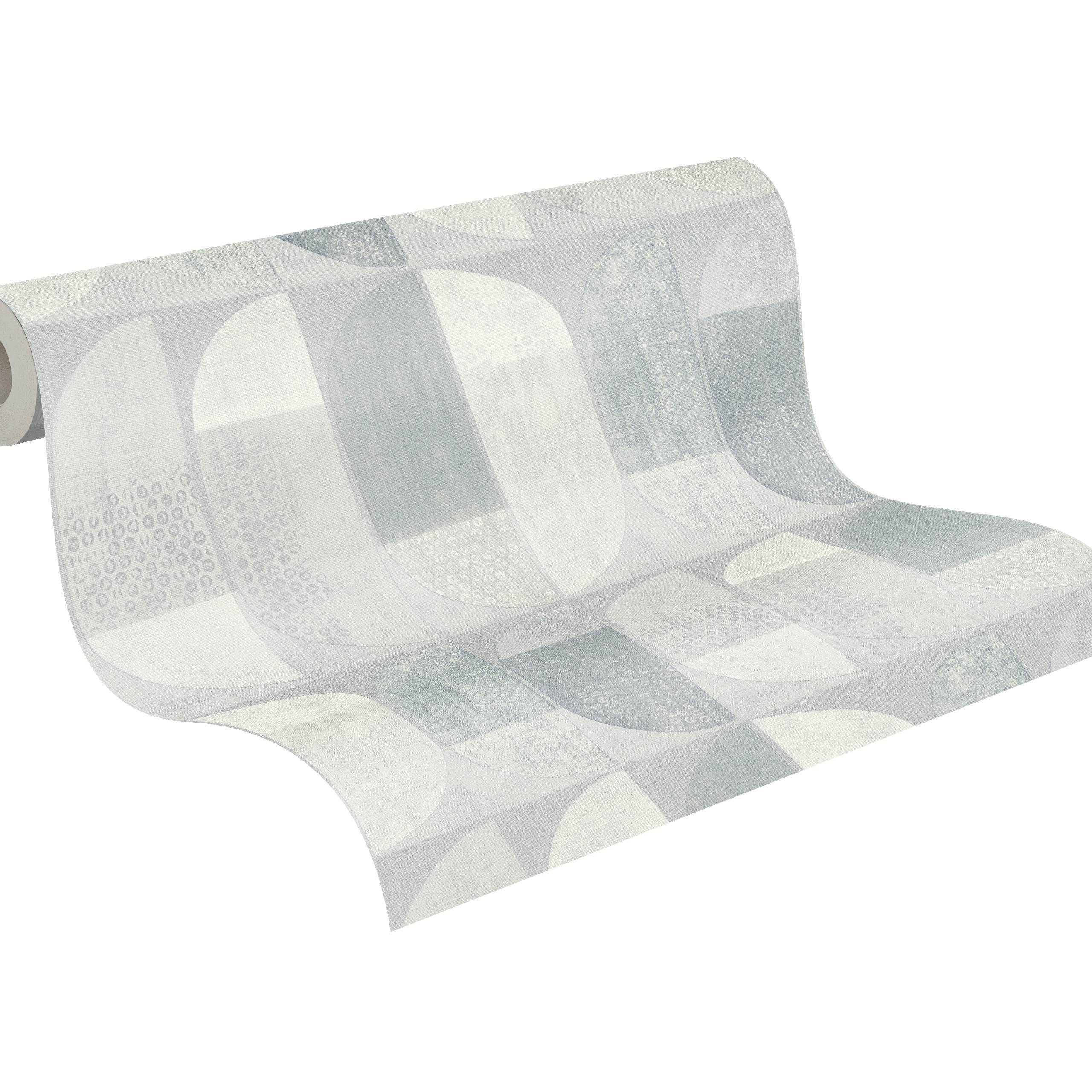 A.S. Creation Geo Nordic | 375315 | papier peint intissé vintage | 0.53 m x 10.05 m | gris