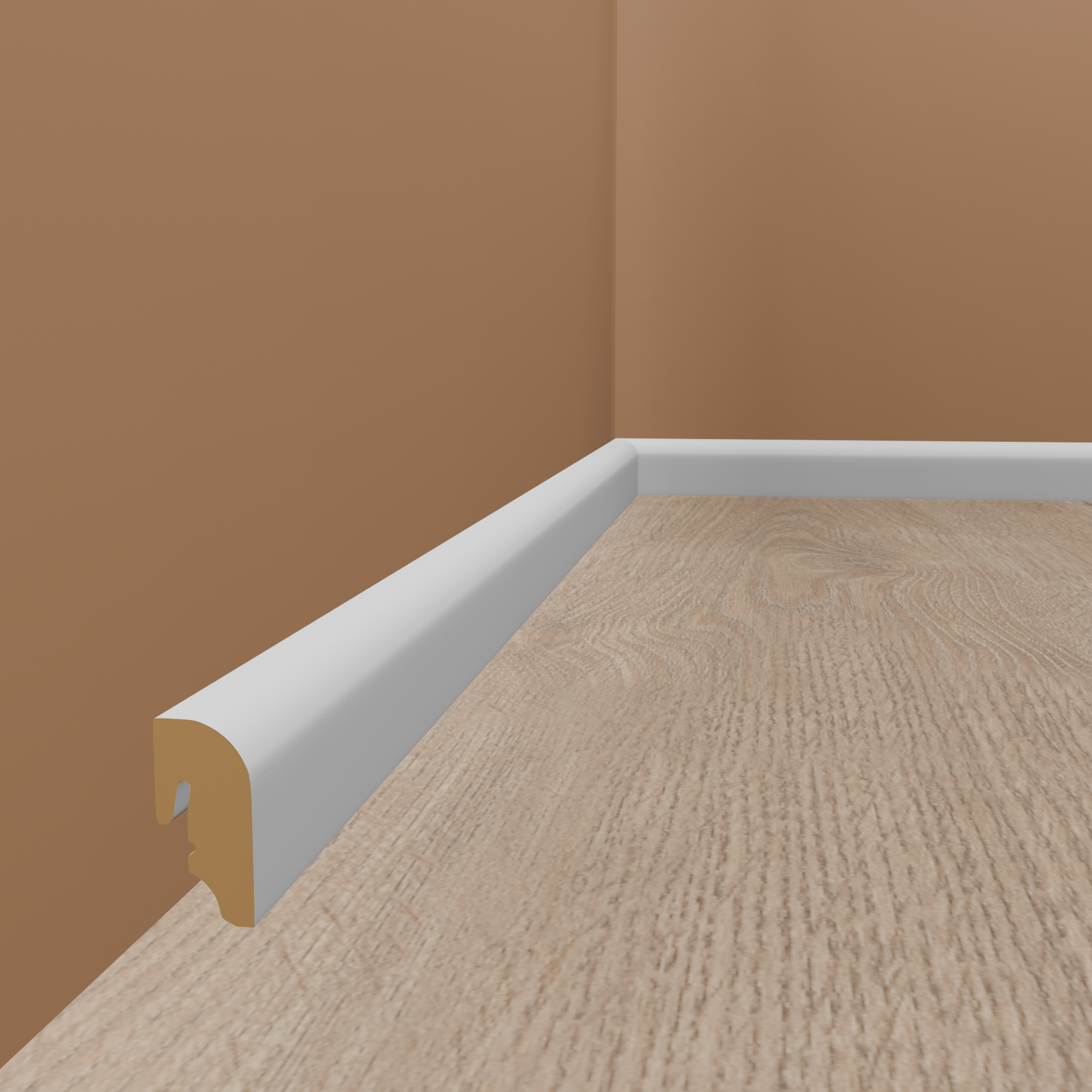 PROVISTON | plinthe  | arrondi | MDF mélaminé | plinthe blanche | 20 x 40mm | plinthe moderne