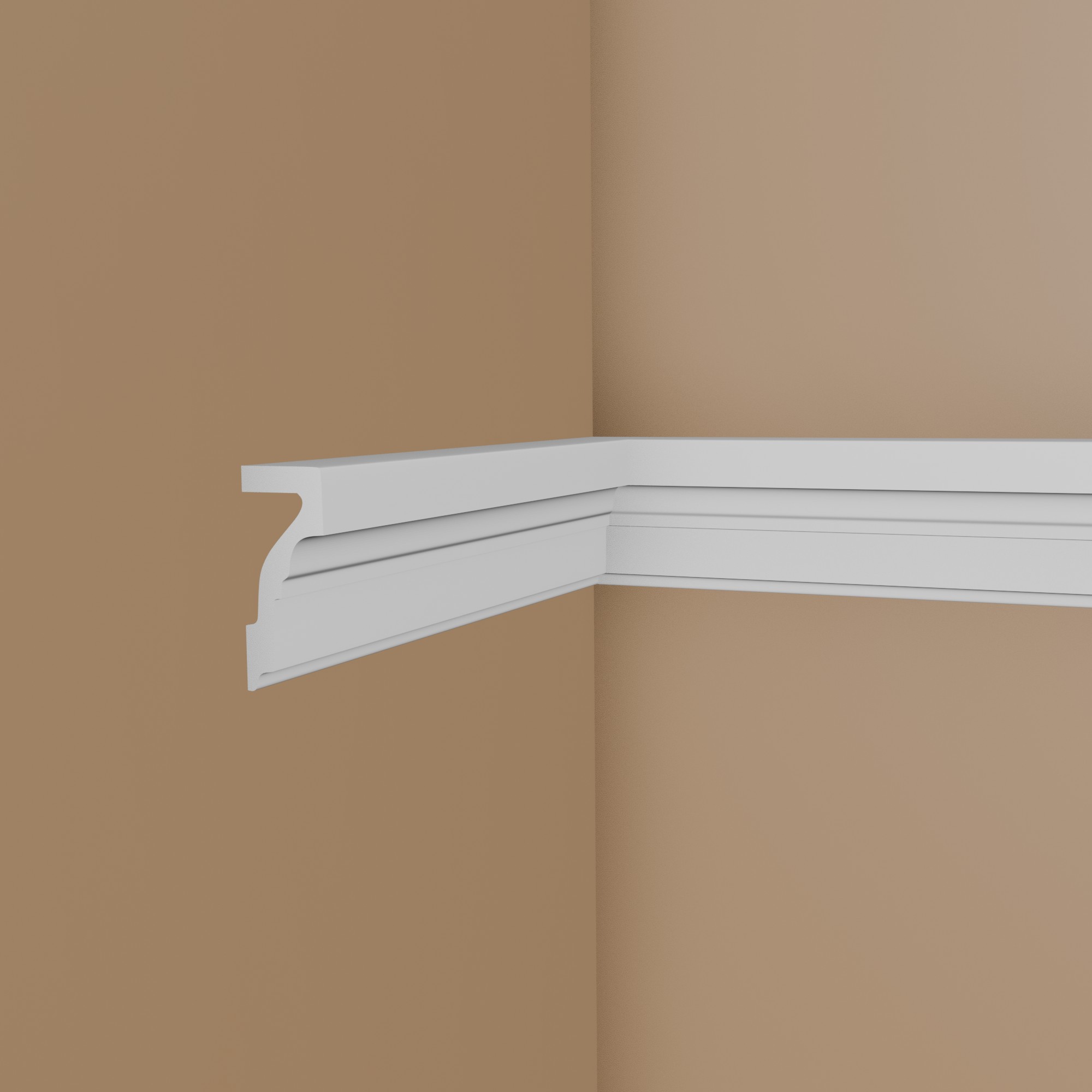 Cimaise murale nouvelle NMC WALLSTYL WL4 40 x 100 mm polystyrène résistant à l'impact blanc