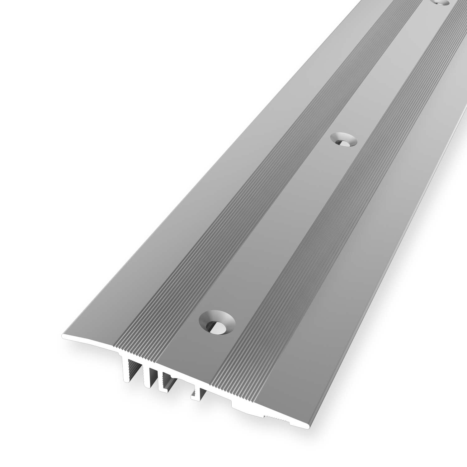 Profilé de rattrapage 12 x 80 x 2700 mm Aluminium Barre de seuil de rattrapage de hauteur Argent Küberit
