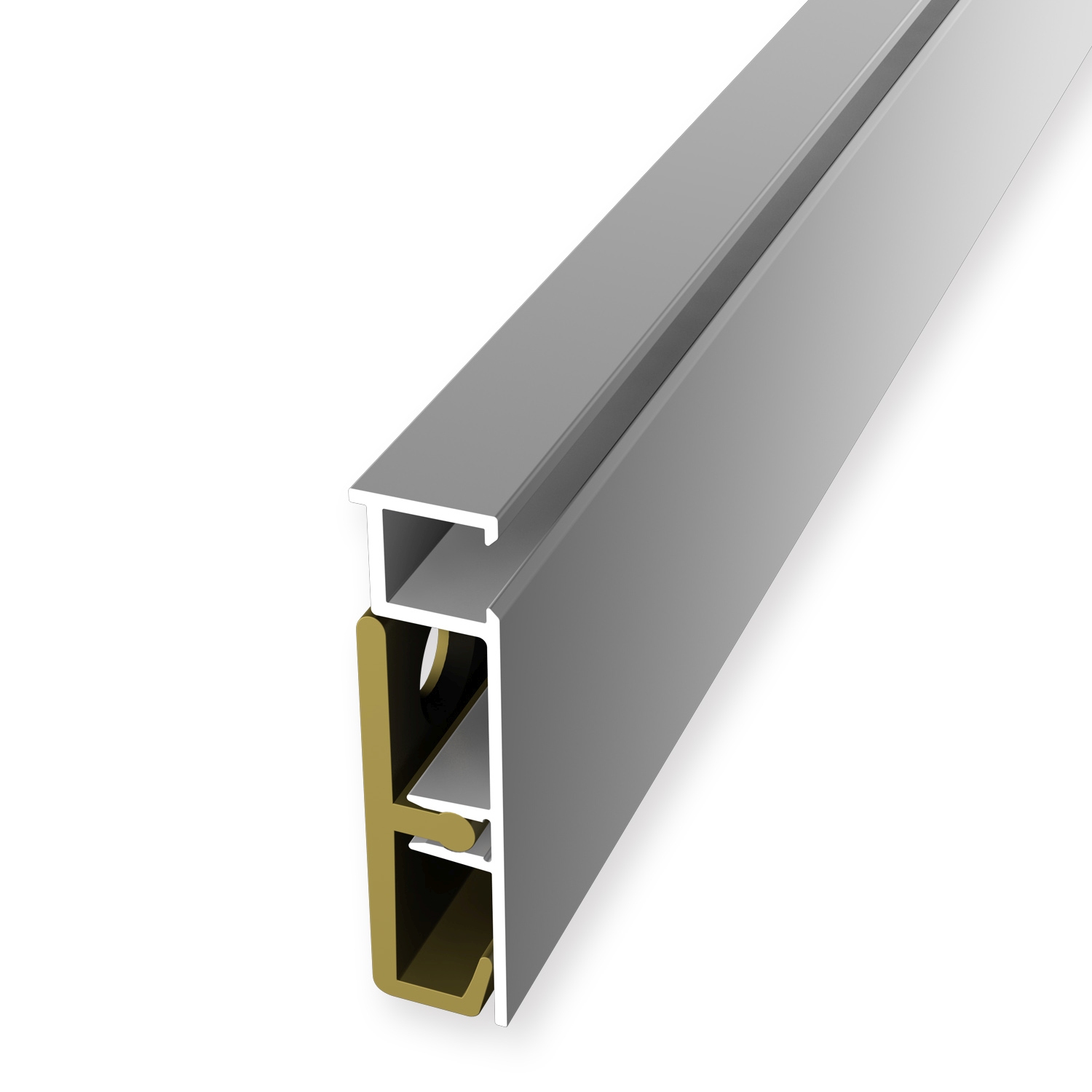 Plinthe LED 60 x 60 x 2500 mm Aluminium Plinthe LED Lisse à visser Diff. Couleurs Küberit