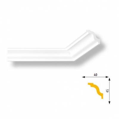 Angle intérieur de moulure plafond Marbet E-5 en polystyrène