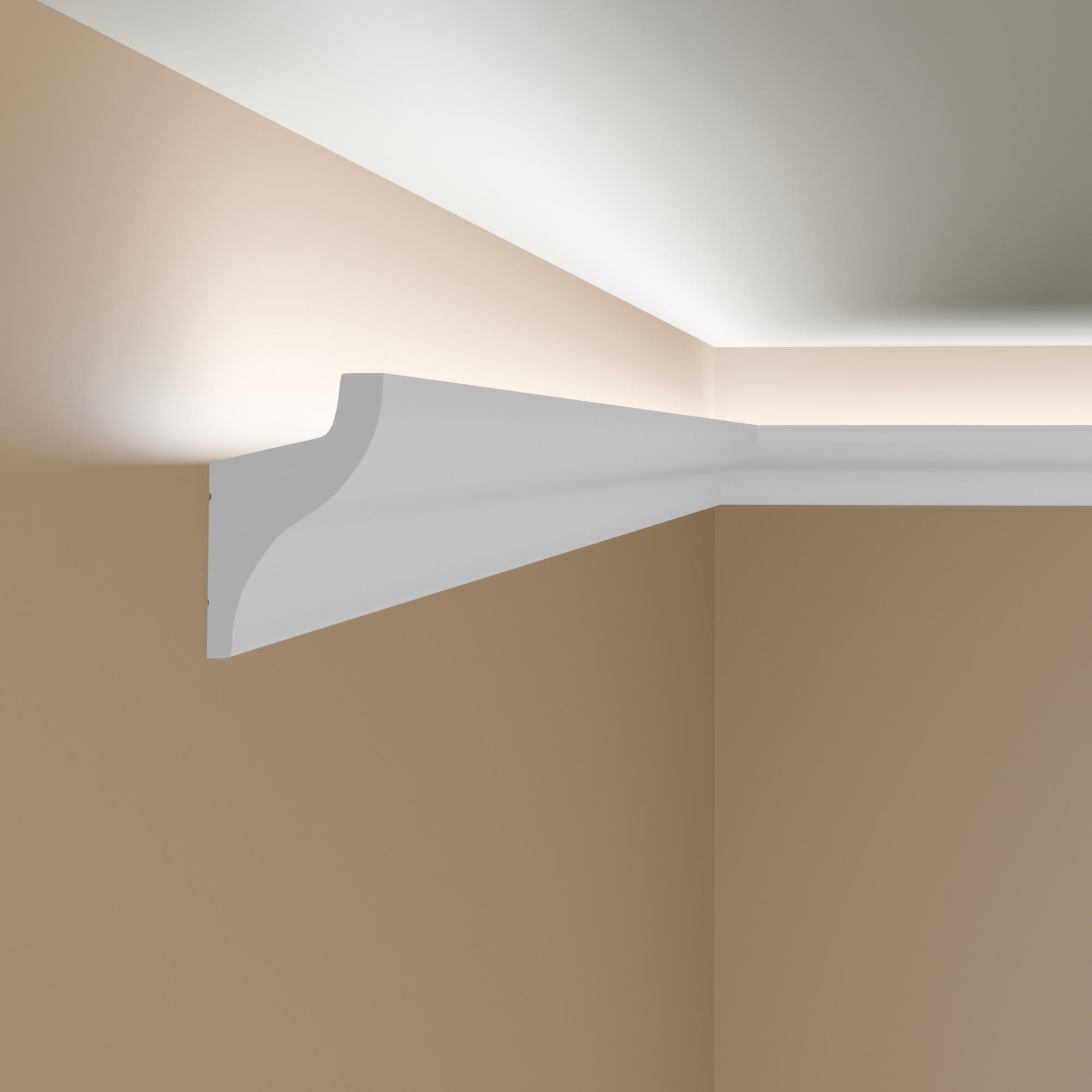 Moulure LED sobre NMC WALLSTYL IL3 32.5 x 50 mm polystyrène HD, résistant, éclairage indirect blanc