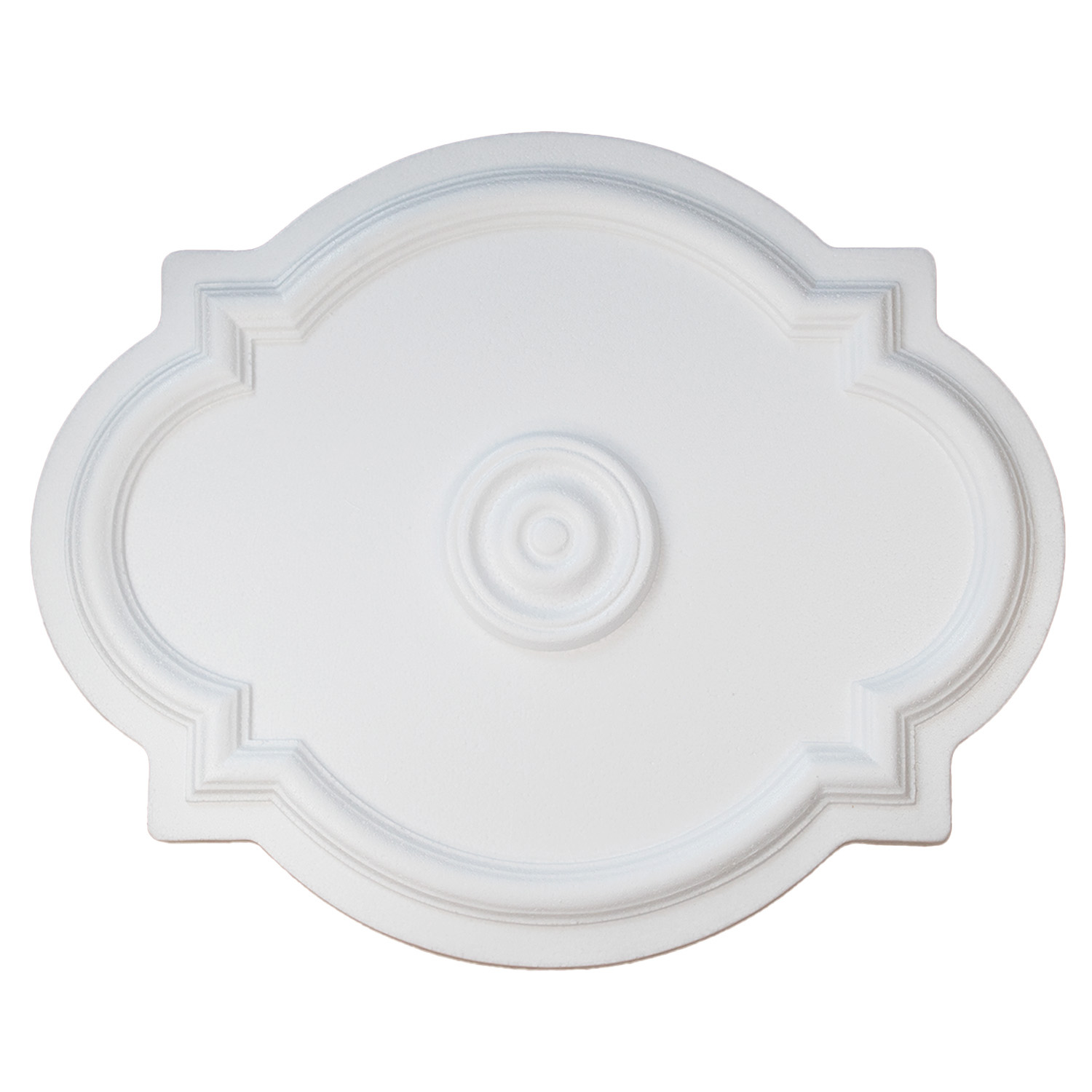 Rosace moderne Marbet R-10 | Ø 51.5 x 42 cm | polystyrène léger blanc