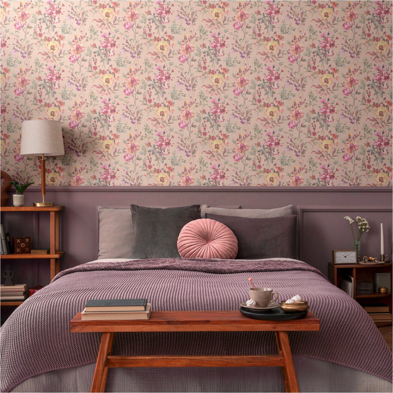 Papier peint intissé 790613 Fleurs colorées Floral CosmoLiving by Cosmopolitan A.S. Creation