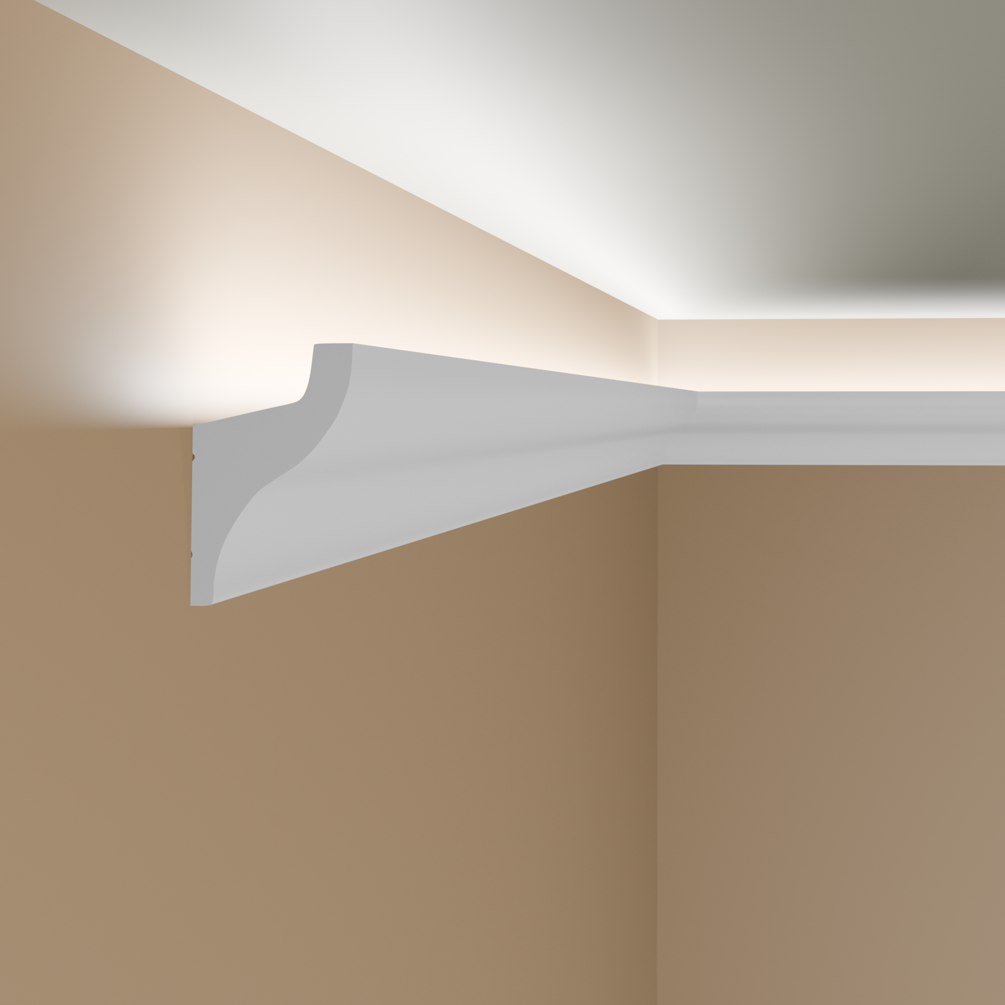 Moulure LED sobre NMC WALLSTYL IL3 32.5 x 50 mm polystyrène HD, résistant, éclairage indirect blanc