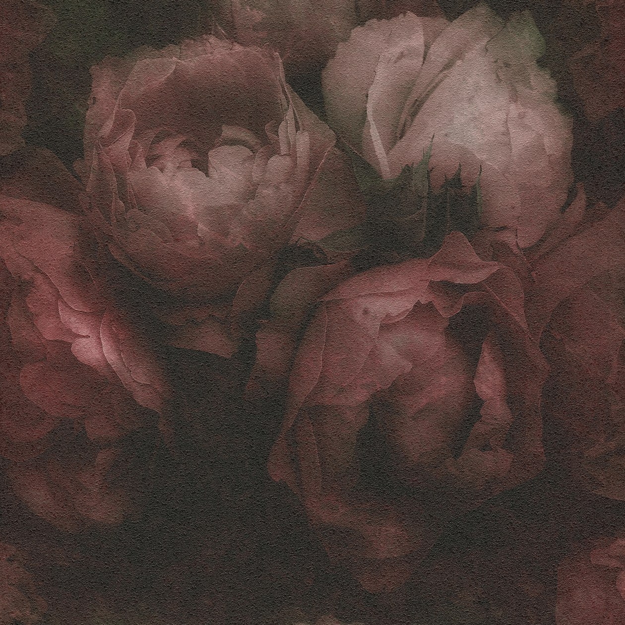 A.S. Creation New Walls | 373924 | papier peint intissé floral | 0.53 m x 10.05 m | rouge