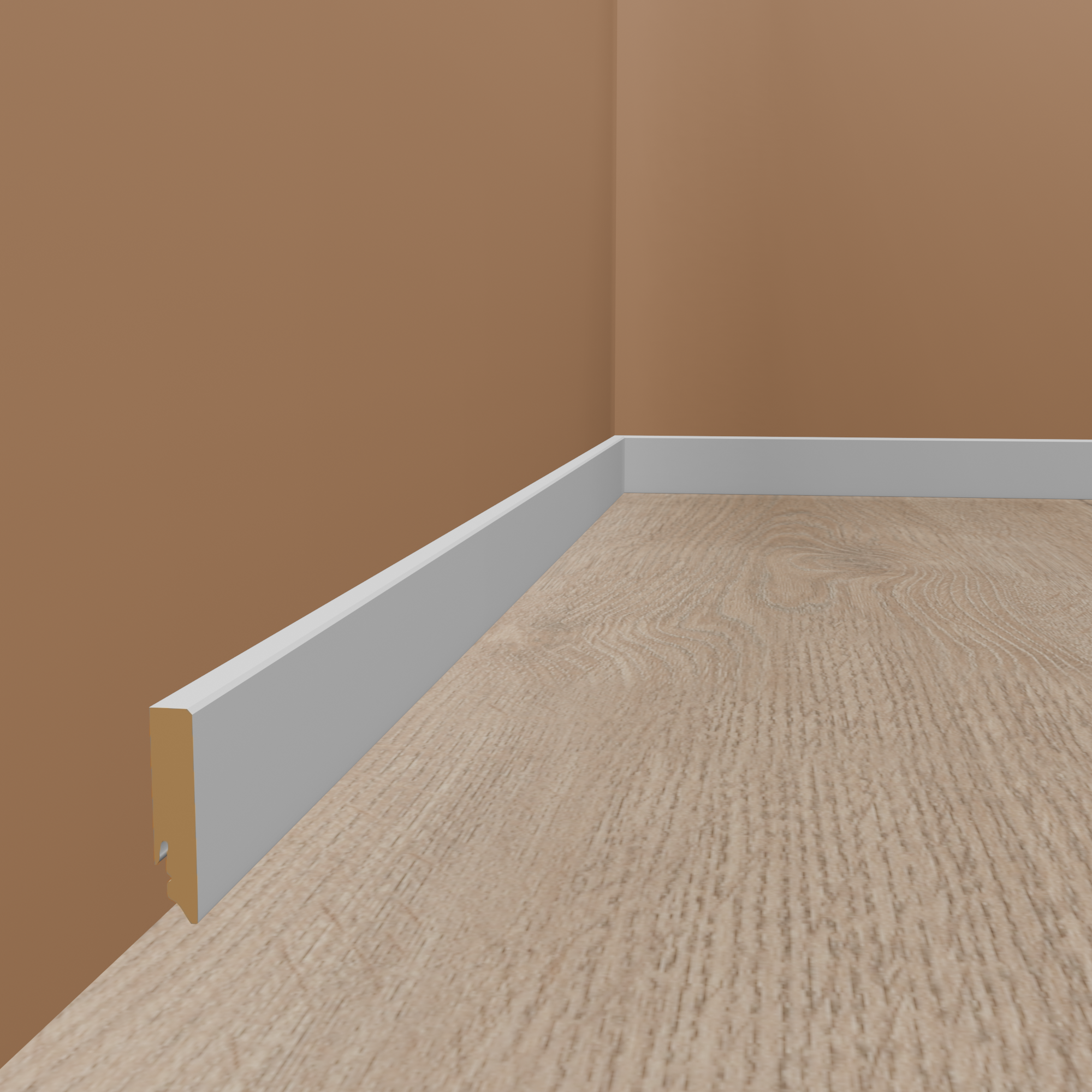 PROVISTON | 16 x 70mm | plinthe moderne | MDF mélaminé | plinthe blanche | plinthe carrée