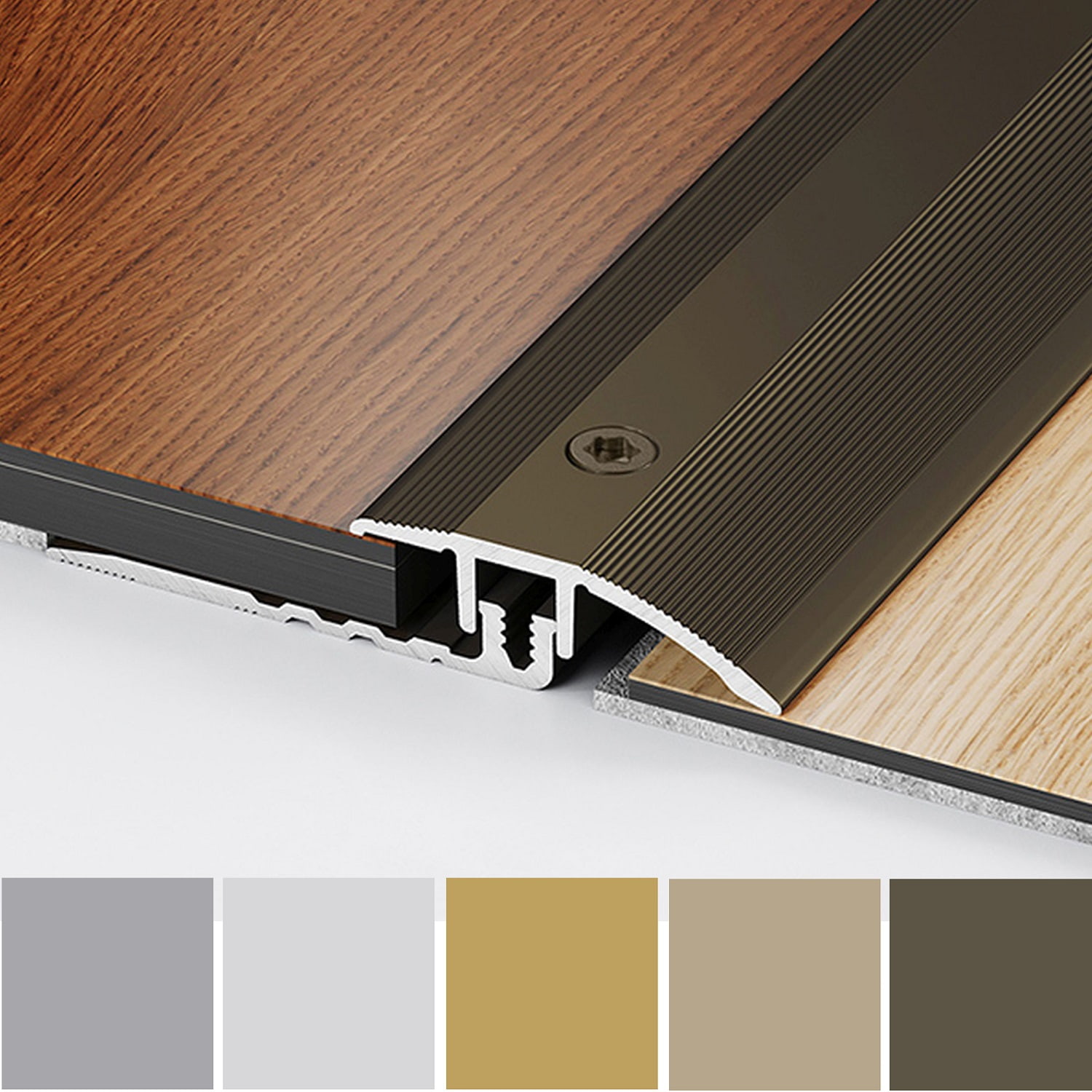 Küberit 376 PPS-Champion Star 4.0 | Barre de seuil pour vinyle | Largeur:33 mm | Épaisseur:4-9.5 mm