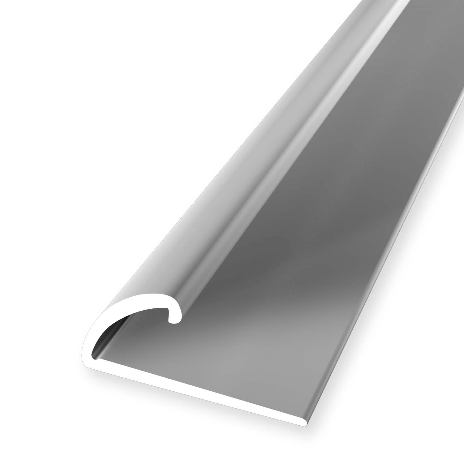 Profilé de finition 11.5 x 26 x 2700 mm Aluminium Profilé d'arrêt Lisse Argent Küberit
