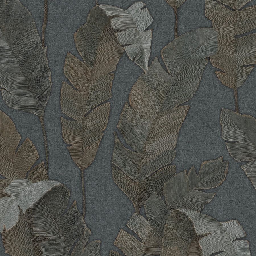 A.S. Creation | Travel Styles | 392183 | Papier peint intissé | Arbres et feuilles | 10.05 x 0.53 m | Pétrole