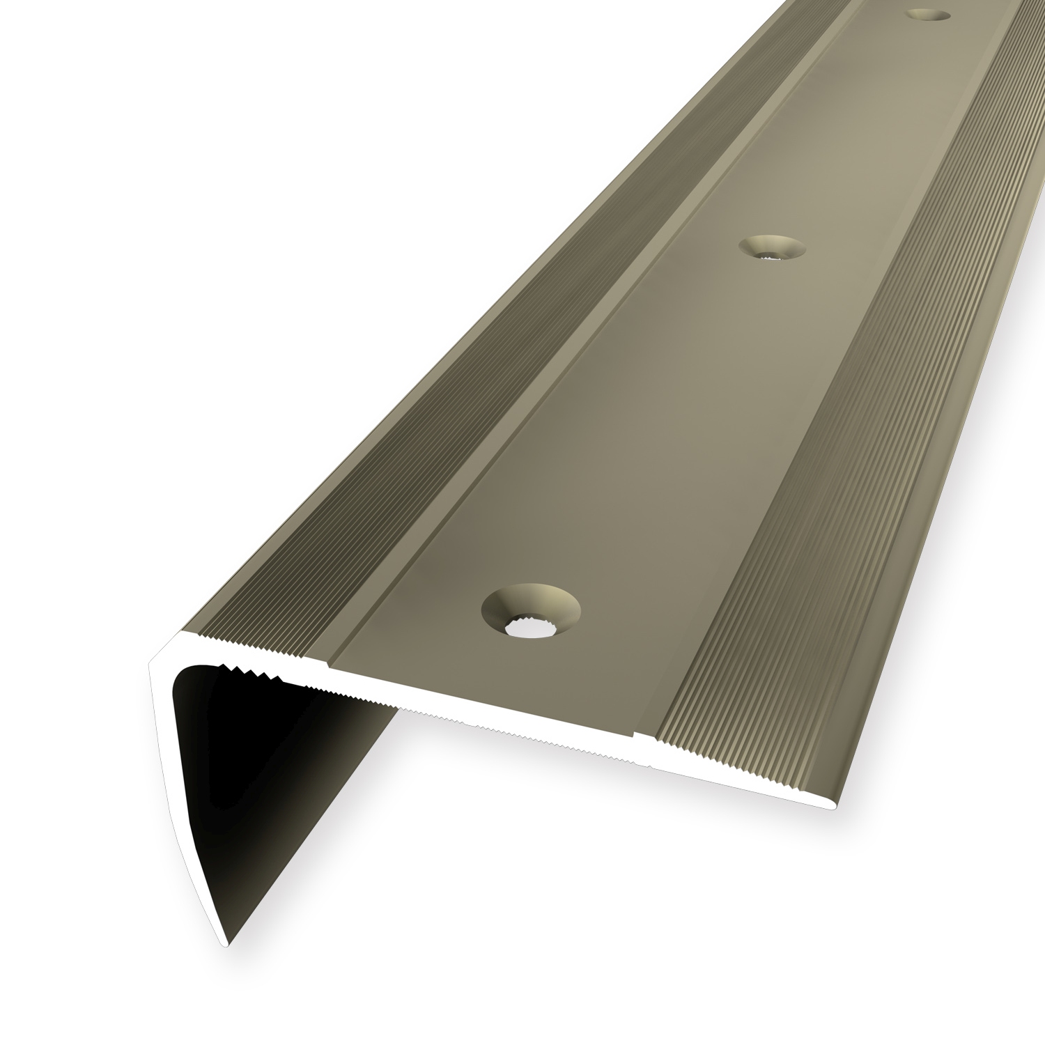 Nez de marche 29 x 53 x 2500 mm Aluminium Cornière striée Argent Küberit