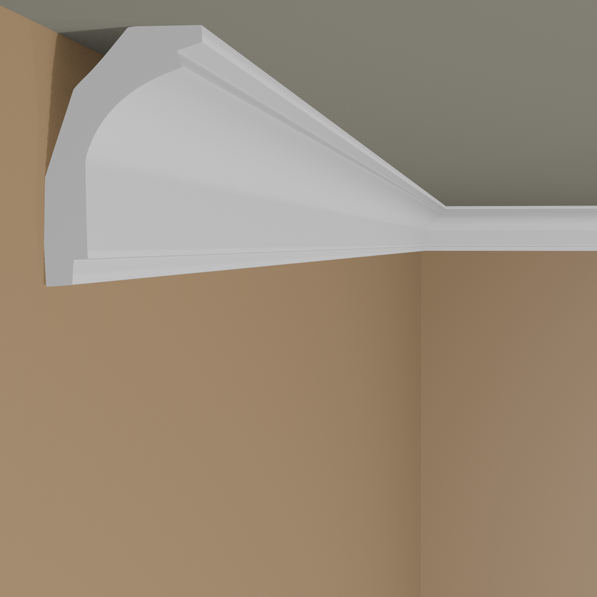 Elite Decor | moulure P821| polyuréthane | 50 x 70 x 2000 mm | moulure de plafond en polystyrène | Blanc