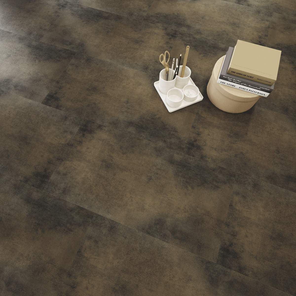 Sol vinyle PVC DESIGN 555 Dryback 914x457x2.5mm Vinyle à coller Aspect pierre carrelage