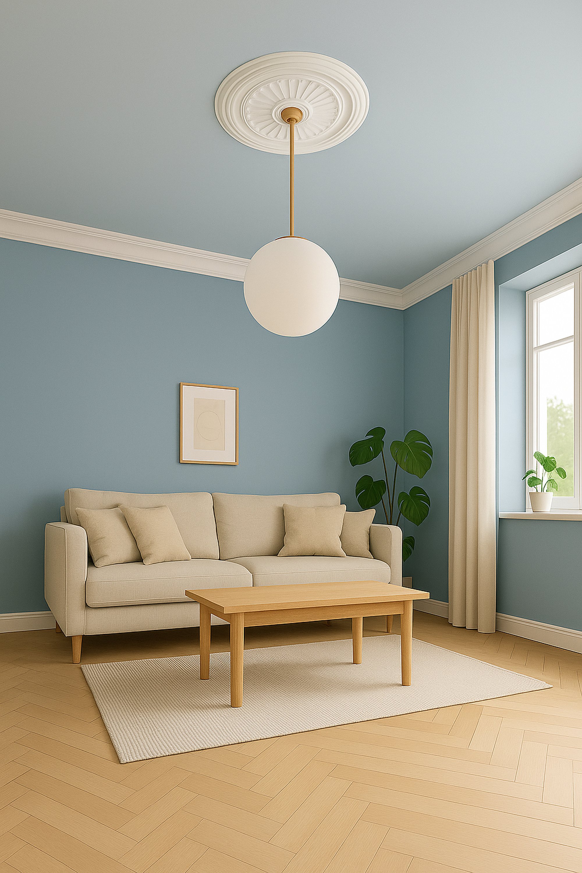 PROVISTON | Gips Rosette Coventry | Echter Gipsstuck | Ø34,9cm | Stuckrosette PROVISTON | Gips Rosette Coventry | Echter Gipsstuck | Ø34,9cm | Stuckrosette